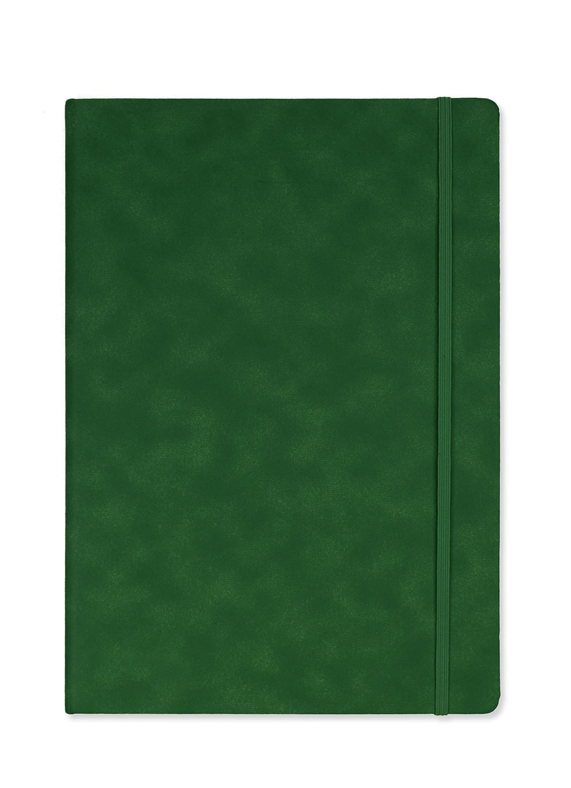 Silvine A4 Executive Hardback Notebook - 160 Lined Pages | Green Faux Leather Cover | 80gsm Ivory Paper 1