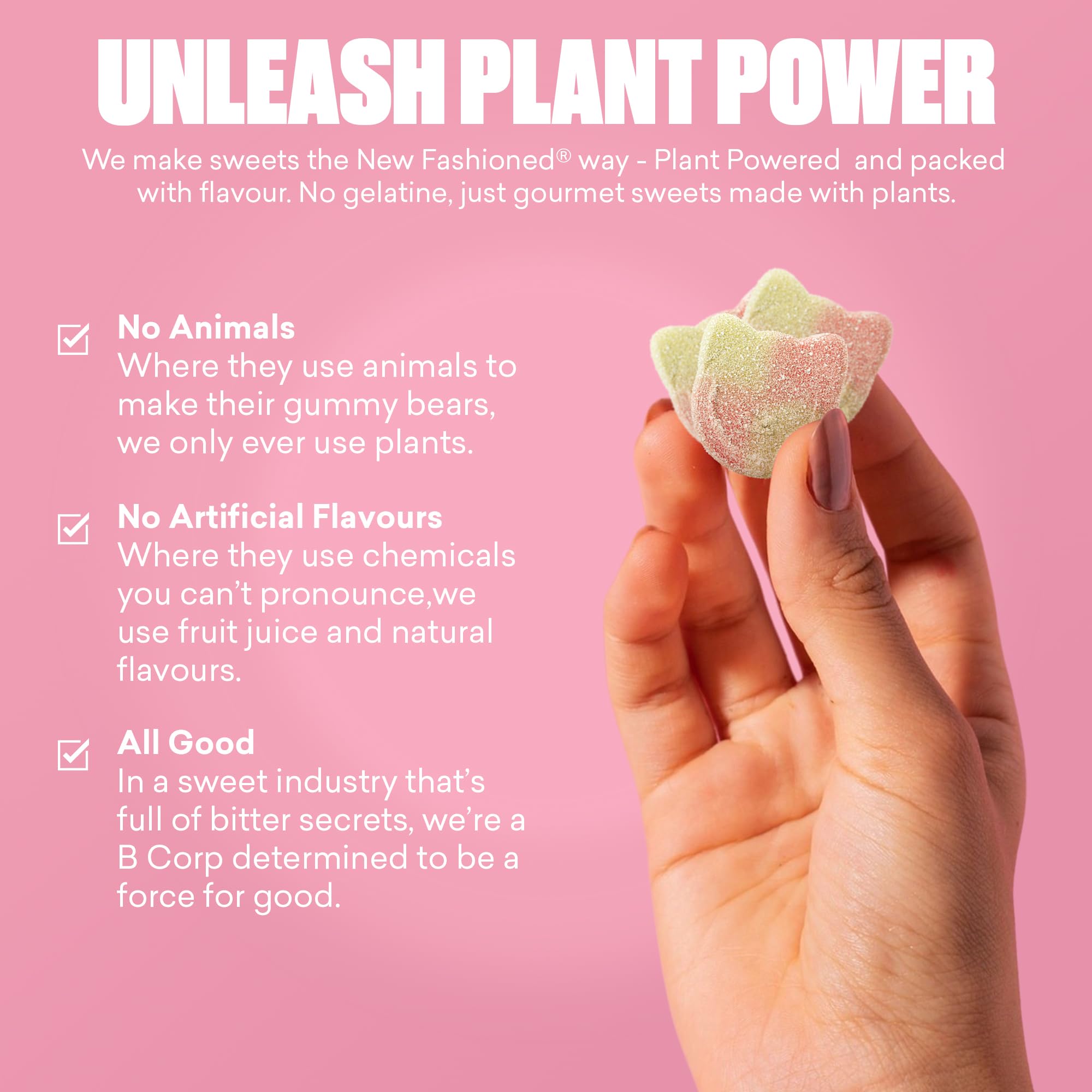 Candy Kittens Sour Watermelon Vegan Sweets – 54g Pack of 12 – Fruity Fizzy Chewy Treats