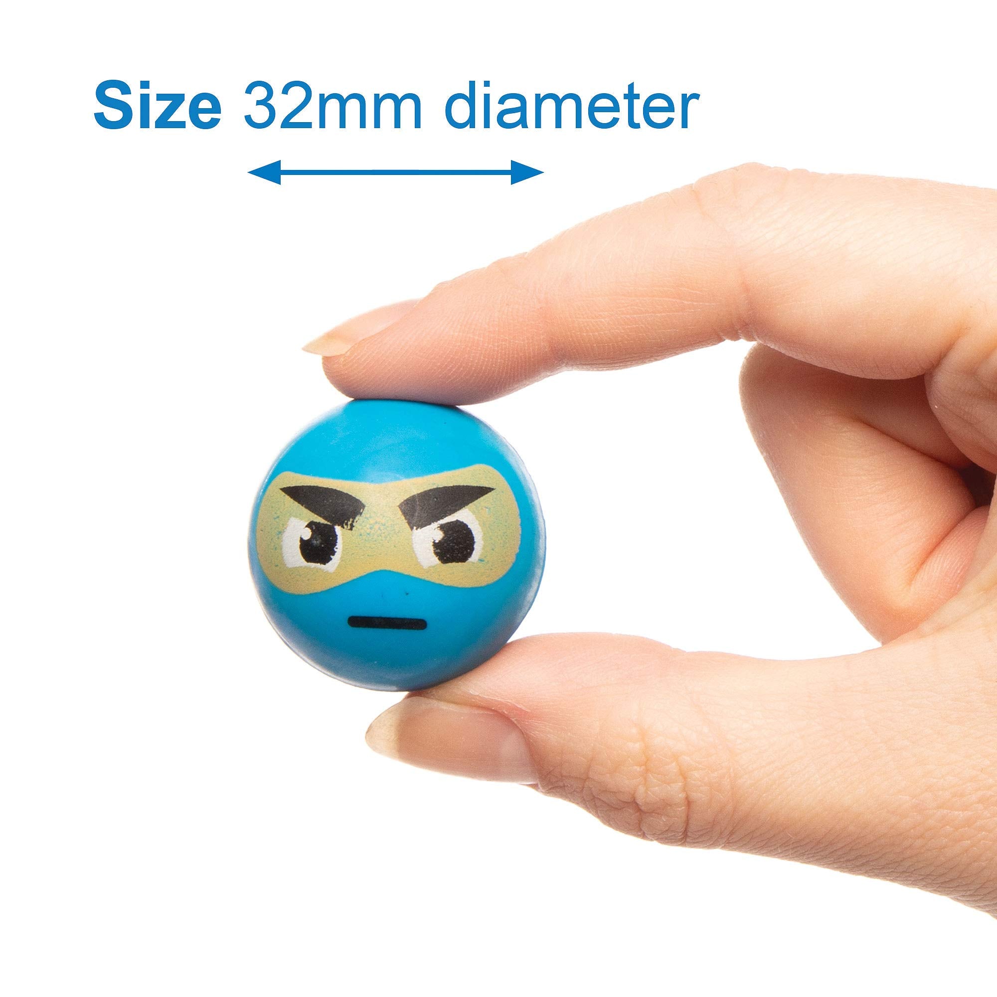 Baker Ross Ninja Jet Balls - Pack of 8 Bouncy Balls, 32mm, Assorted Colors 4