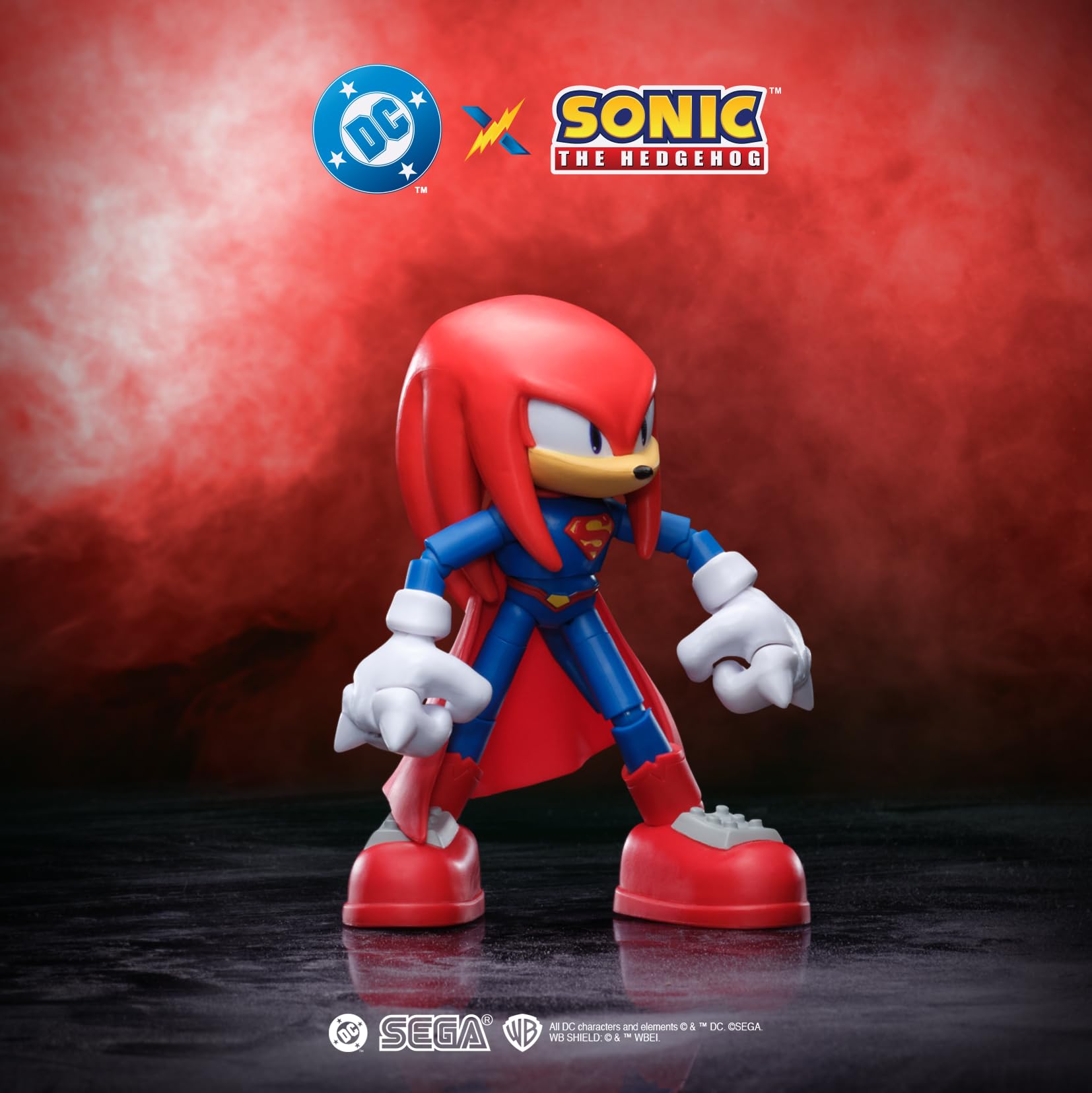 Sonic The Hedgehog DC Knuckles as Superman Action Figure - 5' / 13cm | 22 Points of Articulation 4