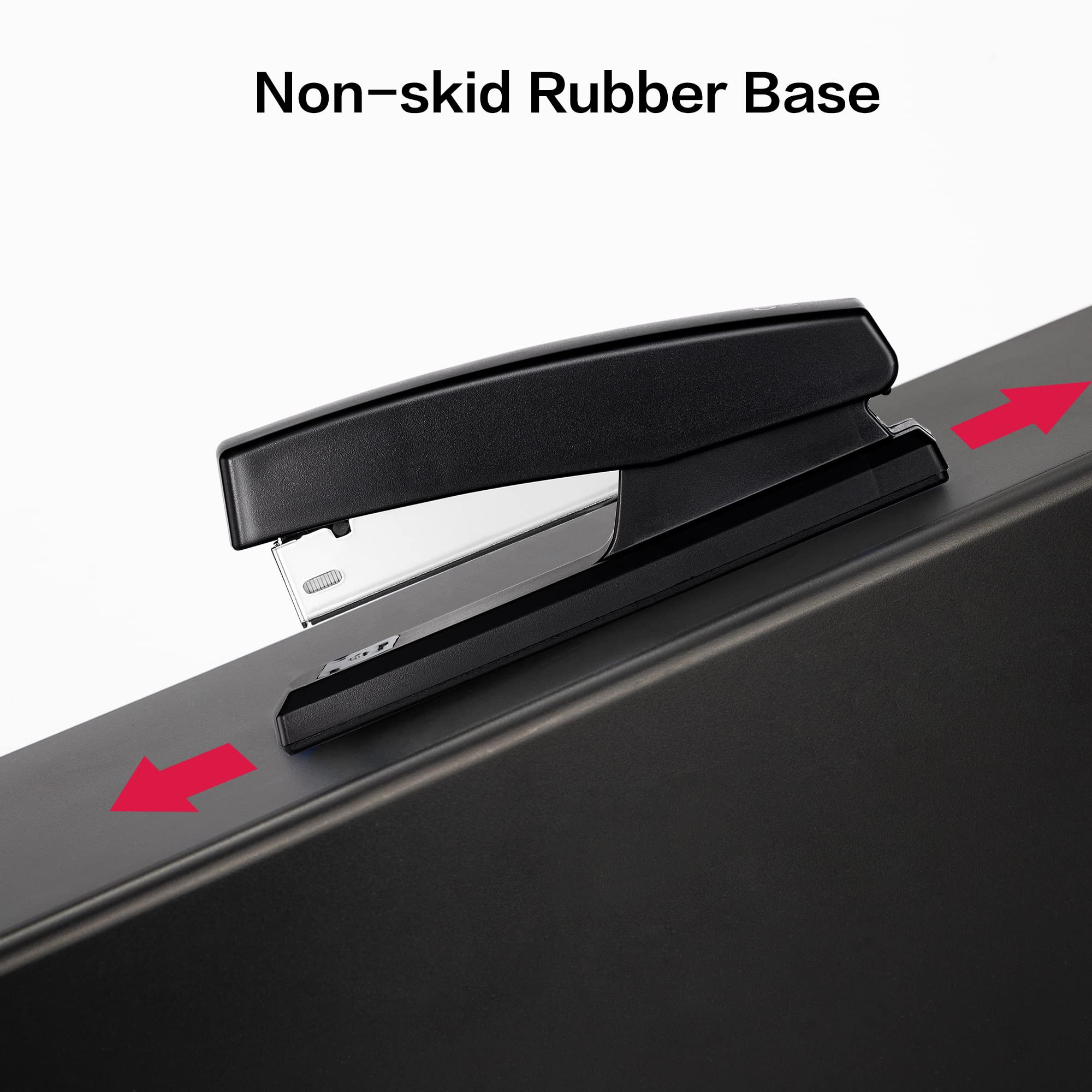 deli Desktop Stapler - 25 Sheet Capacity, Black, Includes 640 Staples | Model 138226 5