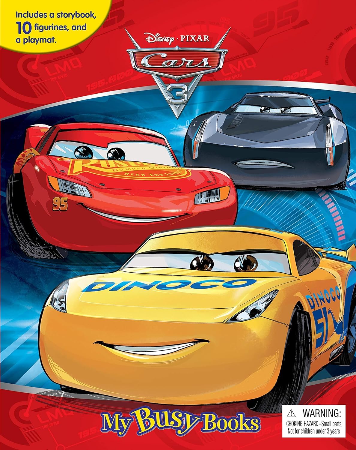Phidal Disney / Pixar Cars 3 My Busy Book - Storybook, 10 Figurines, Playmat | Kids Edition 1