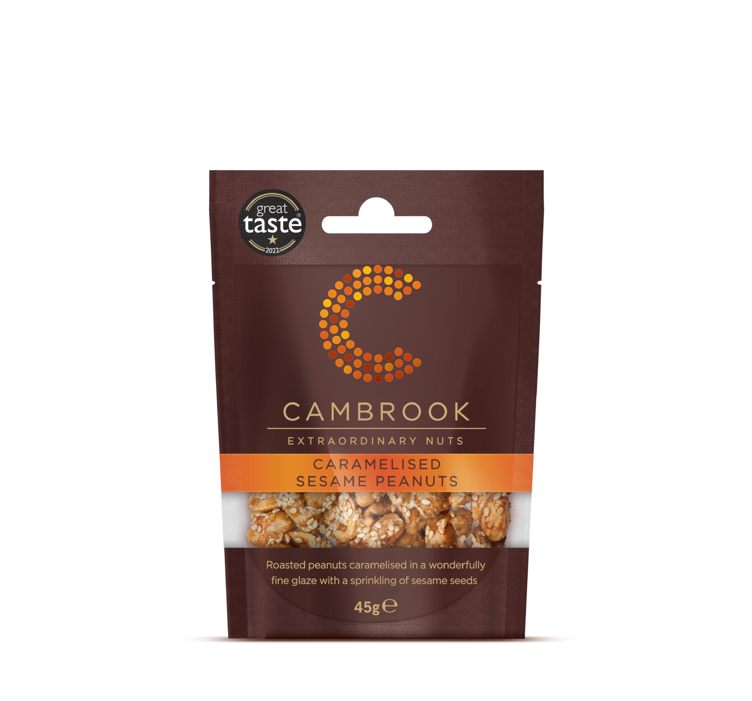 Cambrook Caramelised Sesame Peanuts - Roasted & Glazed | 45g Bag 1
