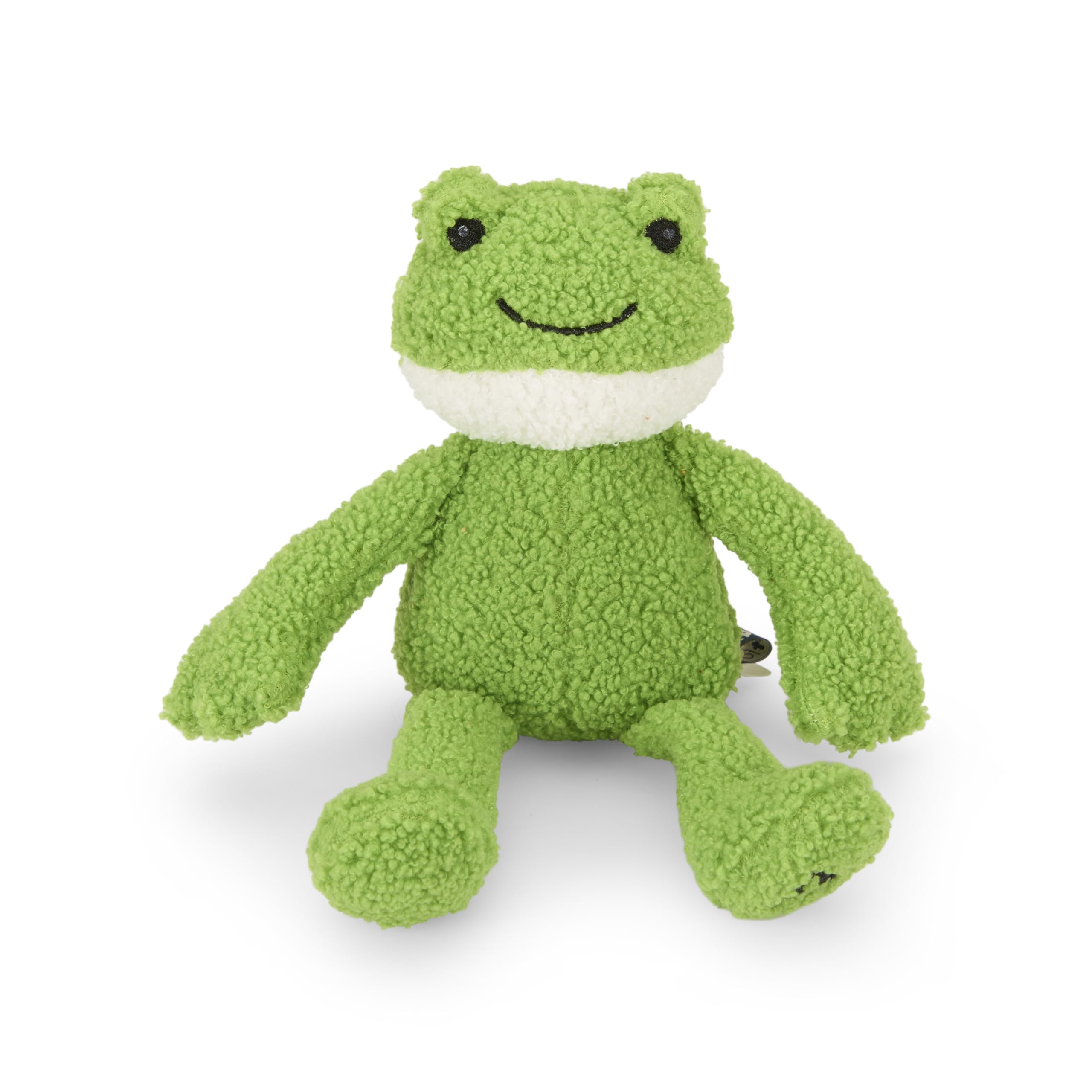 Petface Little Petface Finlay Frog Plush Dog Toy with Squeaker | Lightweight for Small Dogs | Green 1