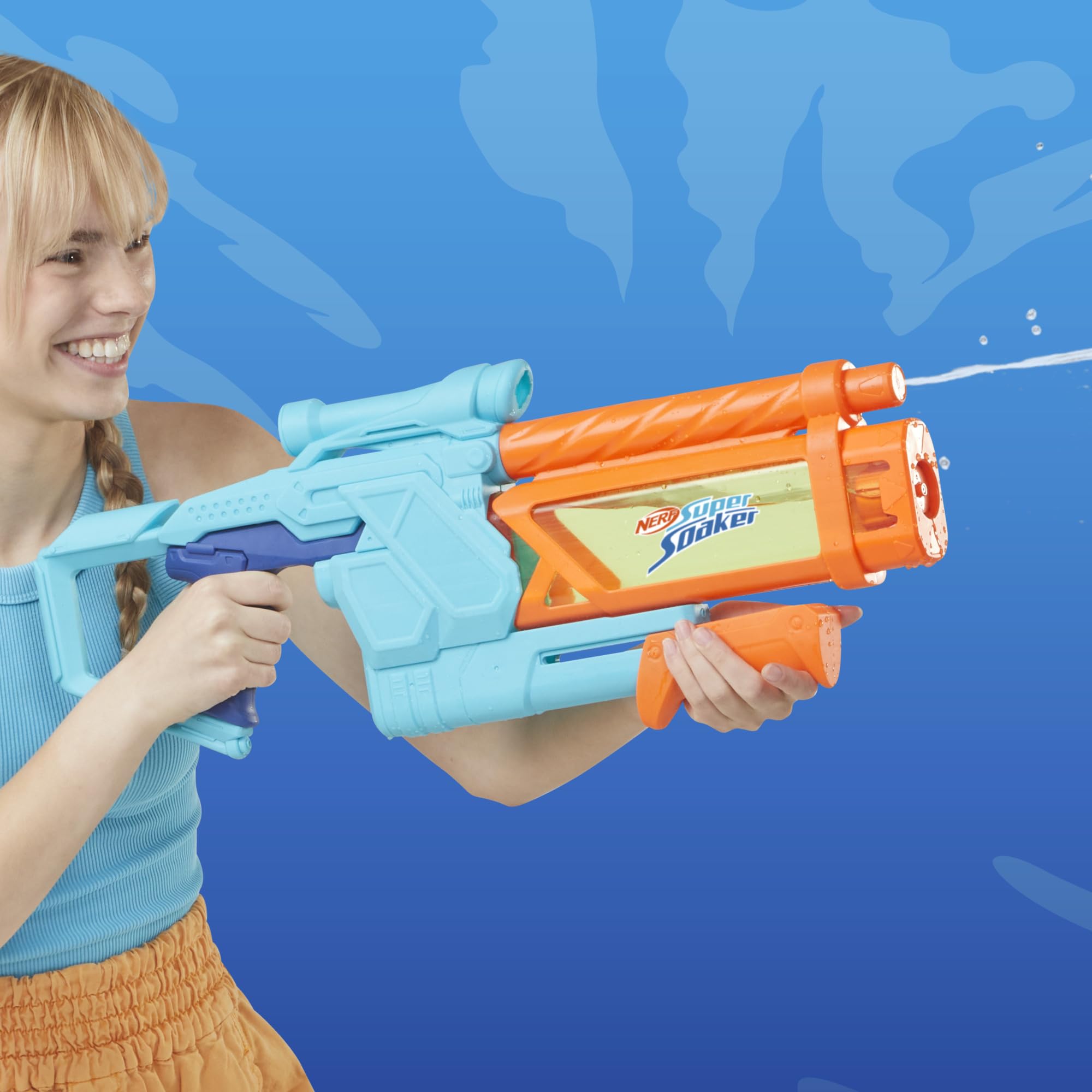Nerf Super Soaker Mega Dunk-Fill Water Blaster - 1 Liter Tank | Ages 6+ | Plastic 4