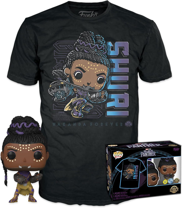 Funko Pop! Marvel Black Panther - Shuri Vinyl Figure & T-Shirt Bundle (64877)