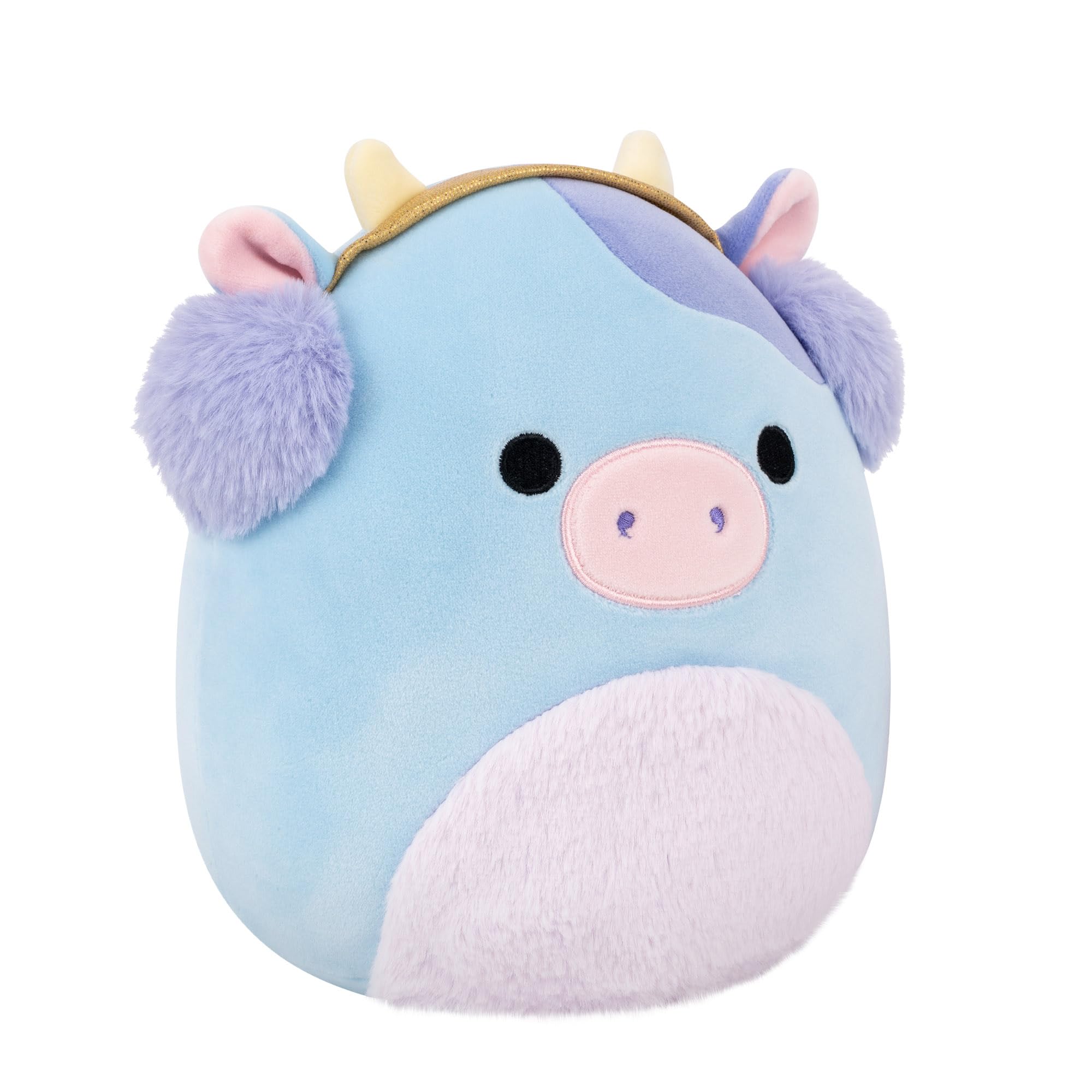 Squishmallows Clayton the Blue Cow with Earmuffs - 7.5-Inch Plush Toy for Ages 3+ 9