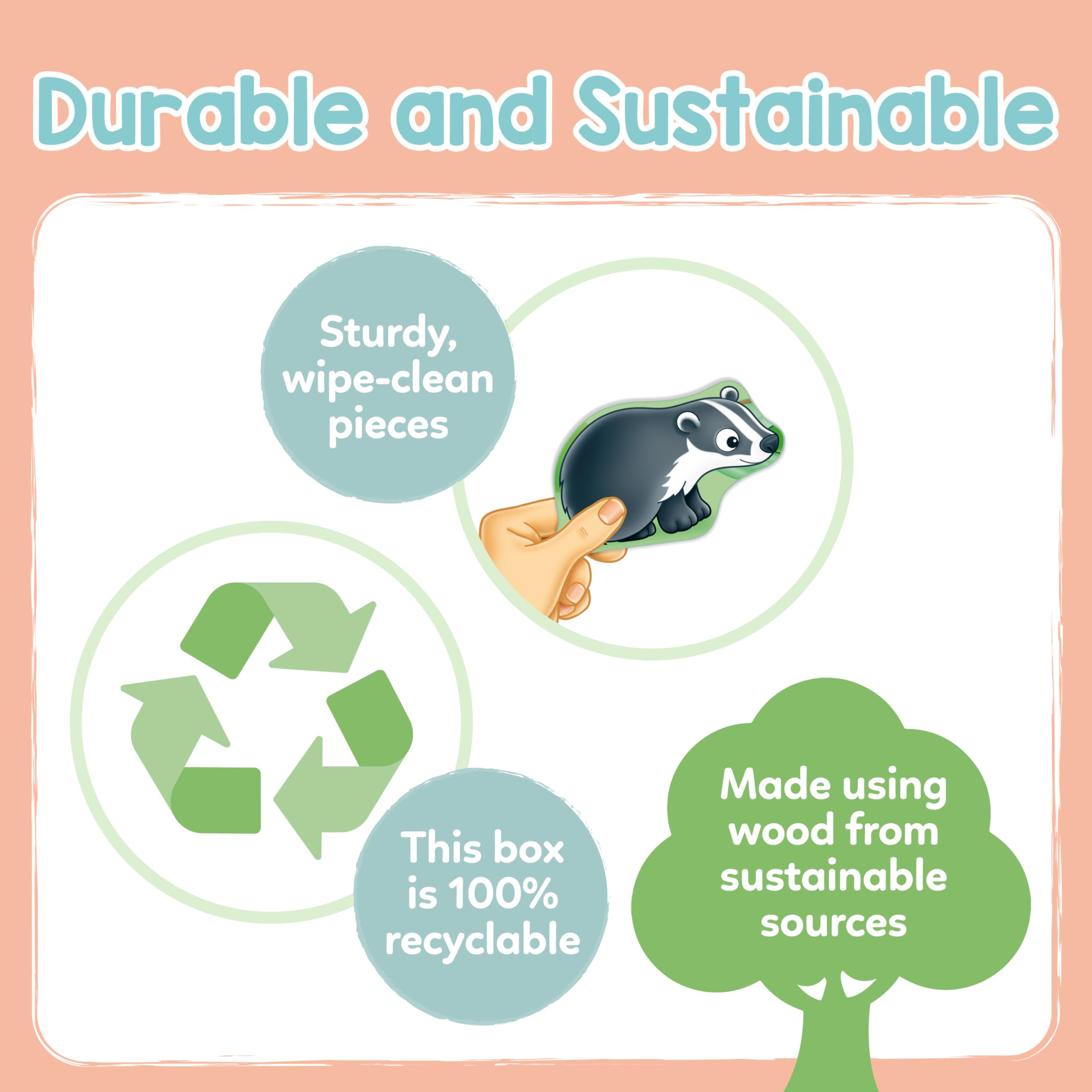 Orchard Toys Woodland Chunky Wooden Puzzle for Toddlers 12 Months+ 2