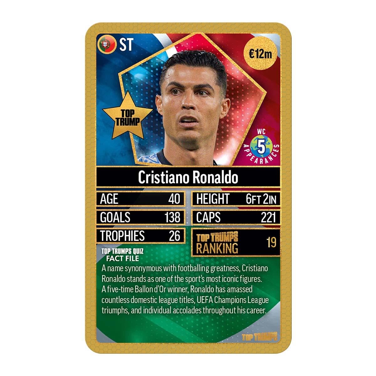 Top Trumps World Football Stars Top 200 Card Game - Chrome Gold Pack | Unisex Children 3