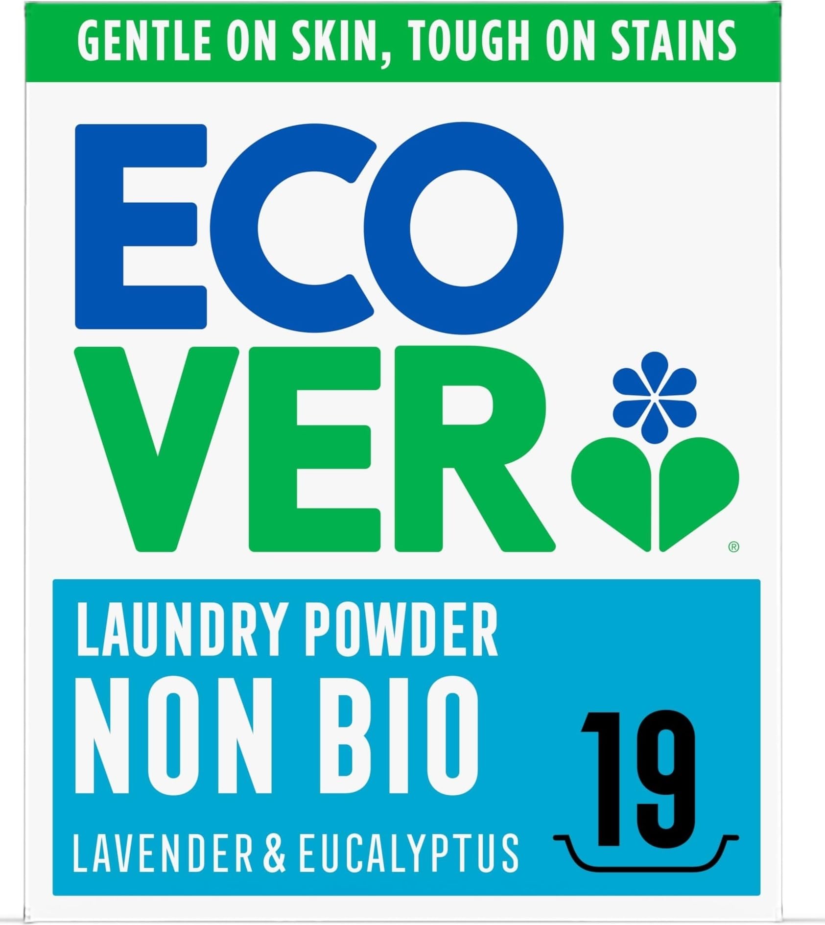 Ecover Non-Bio Laundry Powder, Lavender & Eucalyptus Scent, 950g