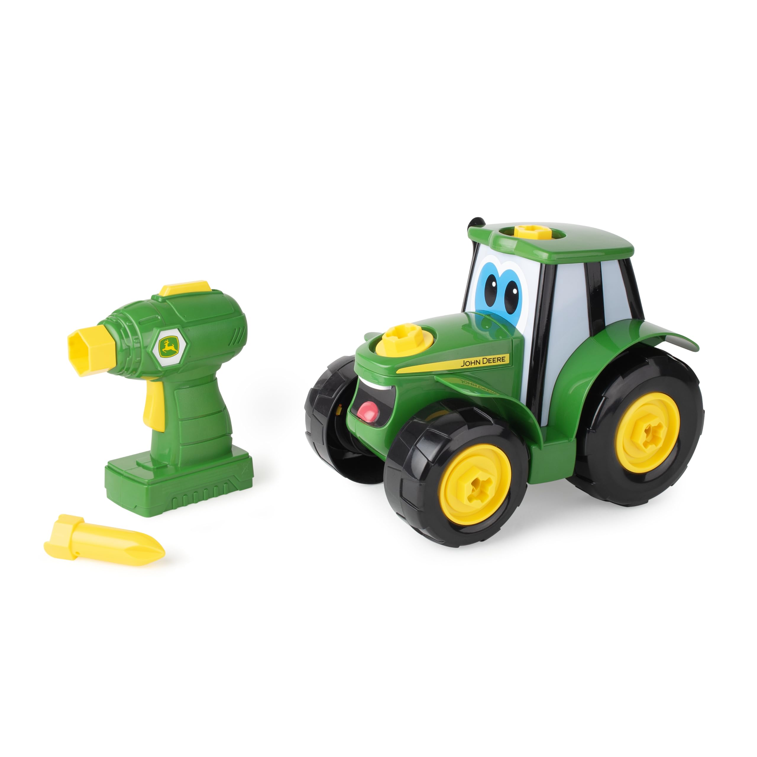 BUILD-A-BUDDY John Deere Build A Johnny Tractor - 16 Piece Building Toy | Motorised Drill | Ages 18 Months+ 1