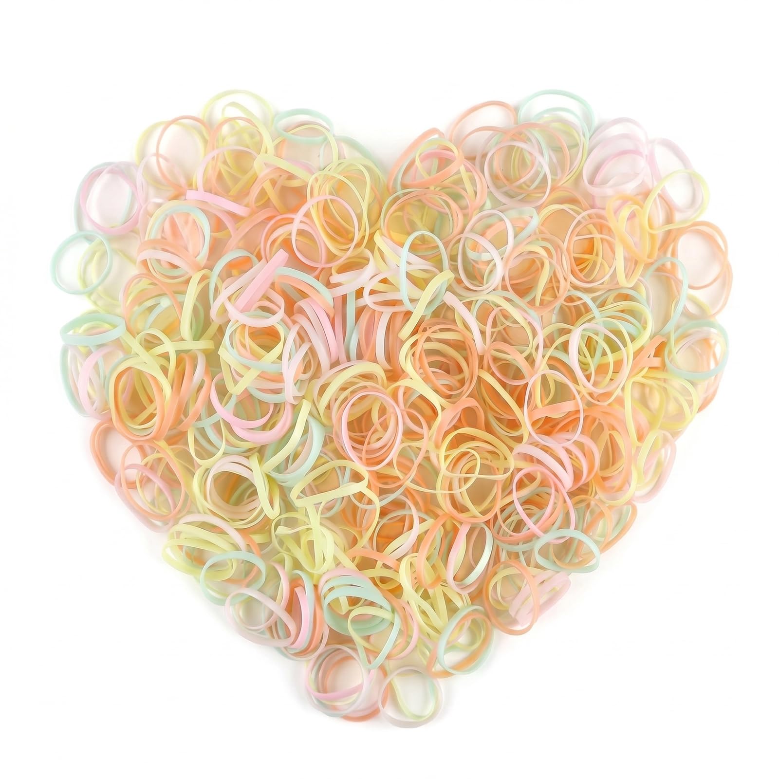Muexoee Mini Elastic Hair Ties - 500 Pack Ice Cream Colours for All Hair Types 1