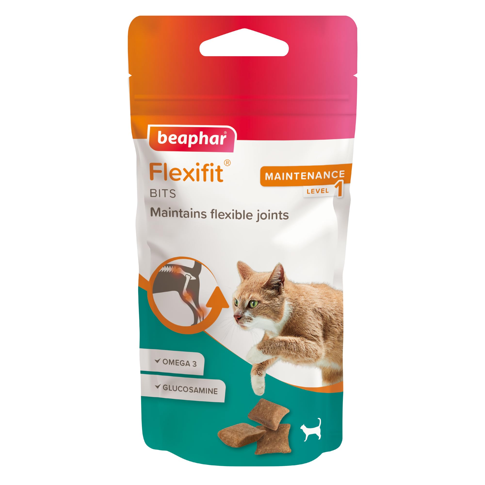 Beaphar Flexifit Joint Care Bits for Cats - Supports Joint Health, Mobility & Strong Bones | 35g