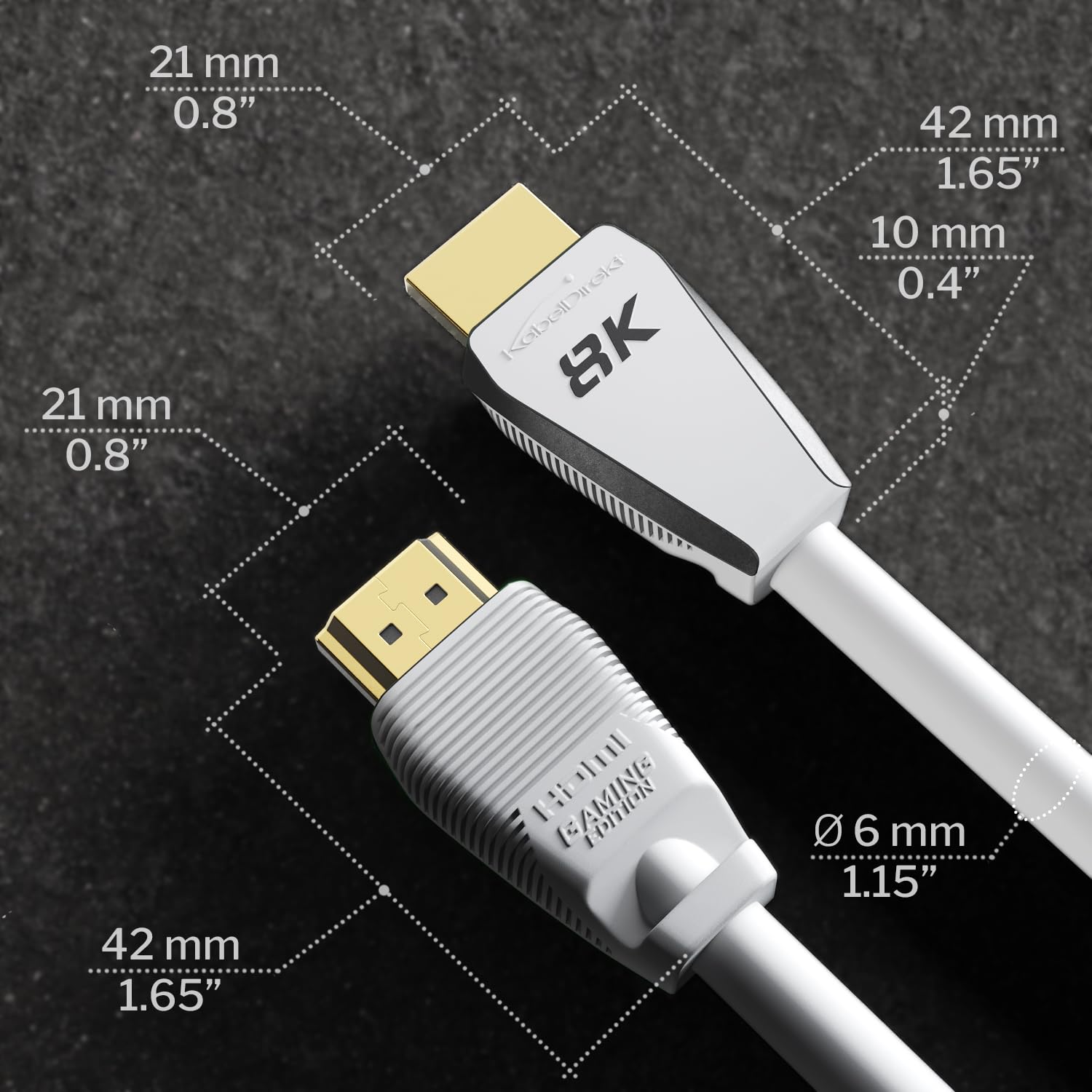 KabelDirekt 8K HDMI 2.1 Cable, Ultra High Speed Certified for PS5, Xbox Series X/S, Gaming PC, 4K/8K TV 3