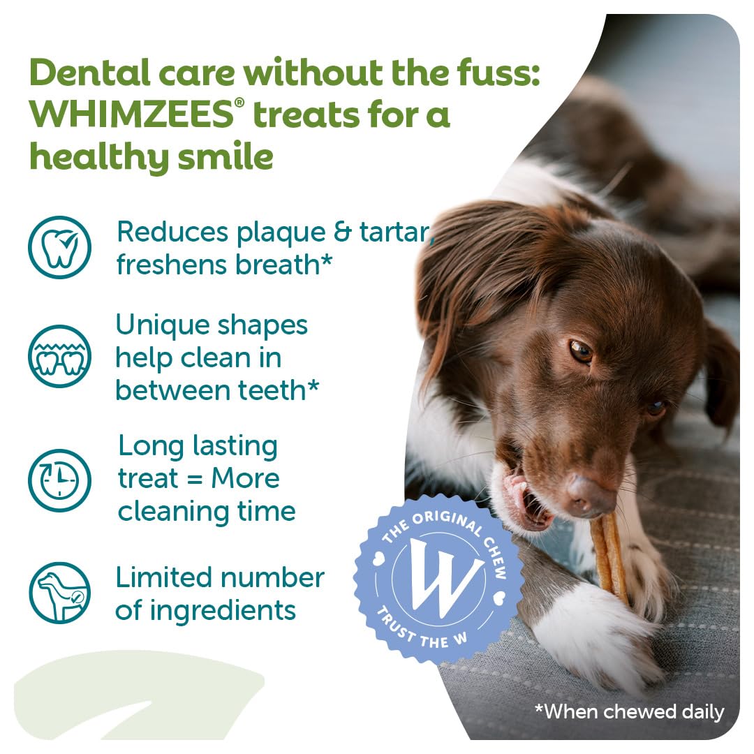 WHIMZEES Natural Dental Dog Chews - X Small Stix, 56 Pieces, Low Calorie, Grain-Free 2