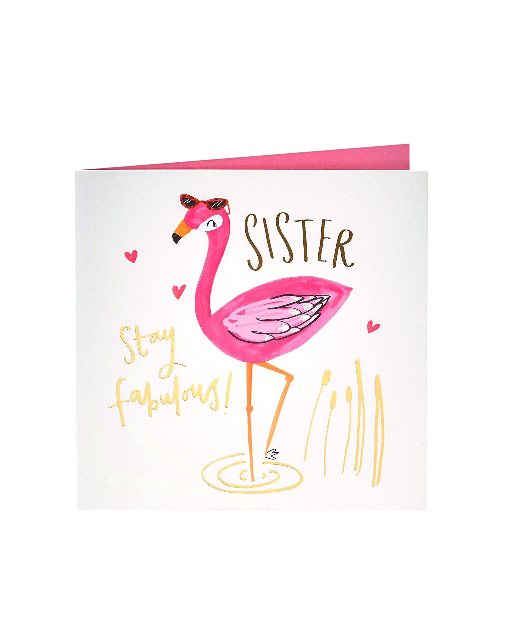 Kindred Flamingo Birthday Card - Happy Birthday Message | 165x165mm FSC Certified 5
