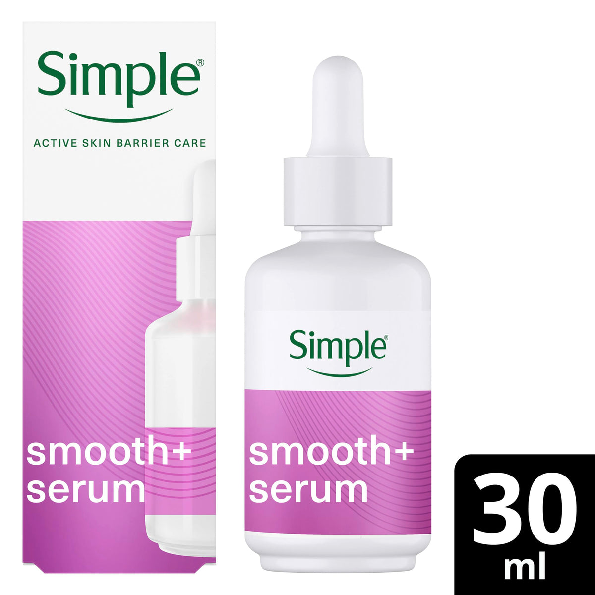 Simple Smooth+ Niacinamide Serum, Vitamin B3 & B5 - 30ml