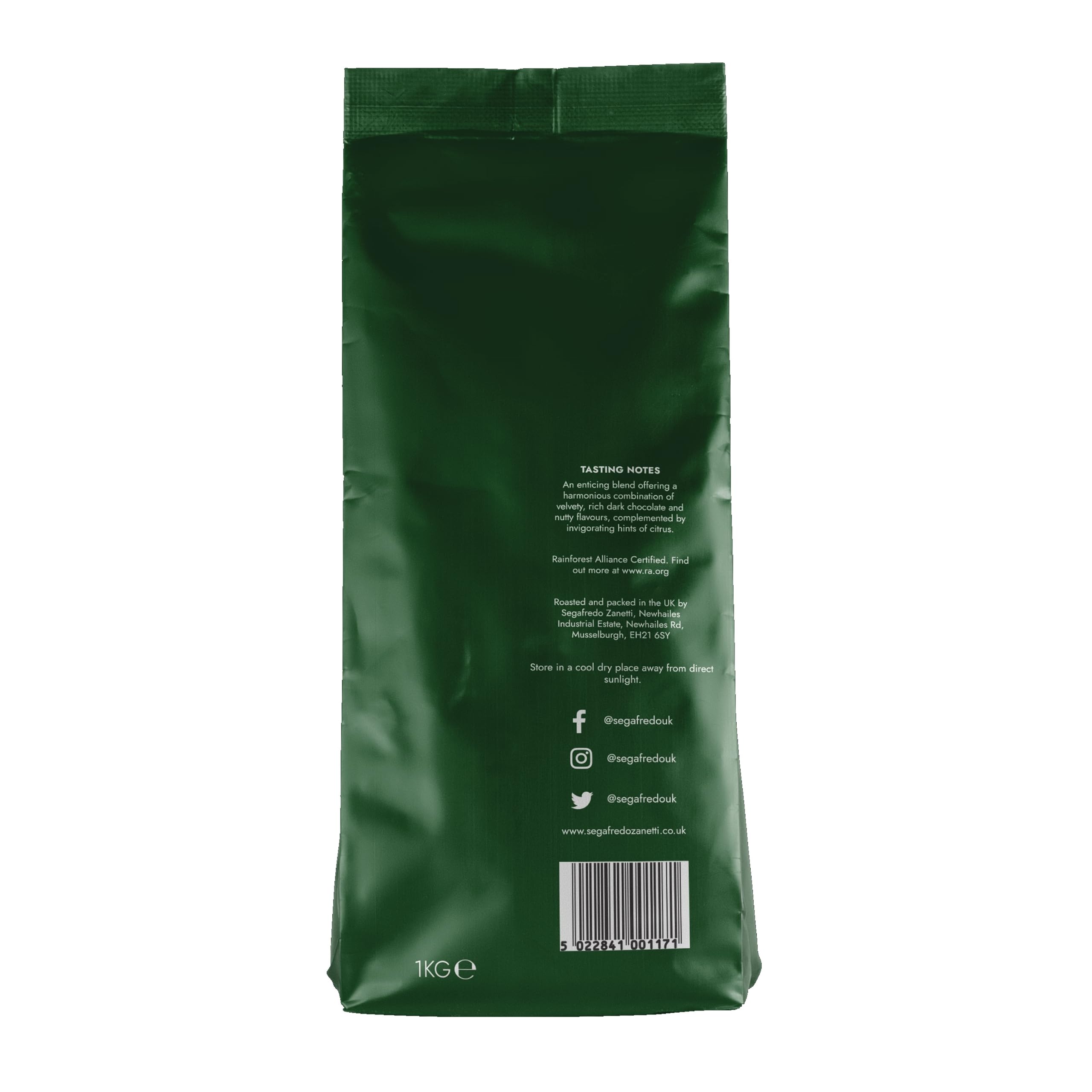 Segafredo Zanetti FORESTA Whole Coffee Beans - Rainforest Alliance Certified | 1Kg Pack 2