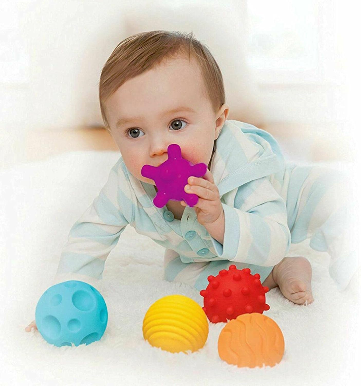 My First Baby Multi Textured Sensory Soft Balls - 6 Different Textures for Tactile Development 4