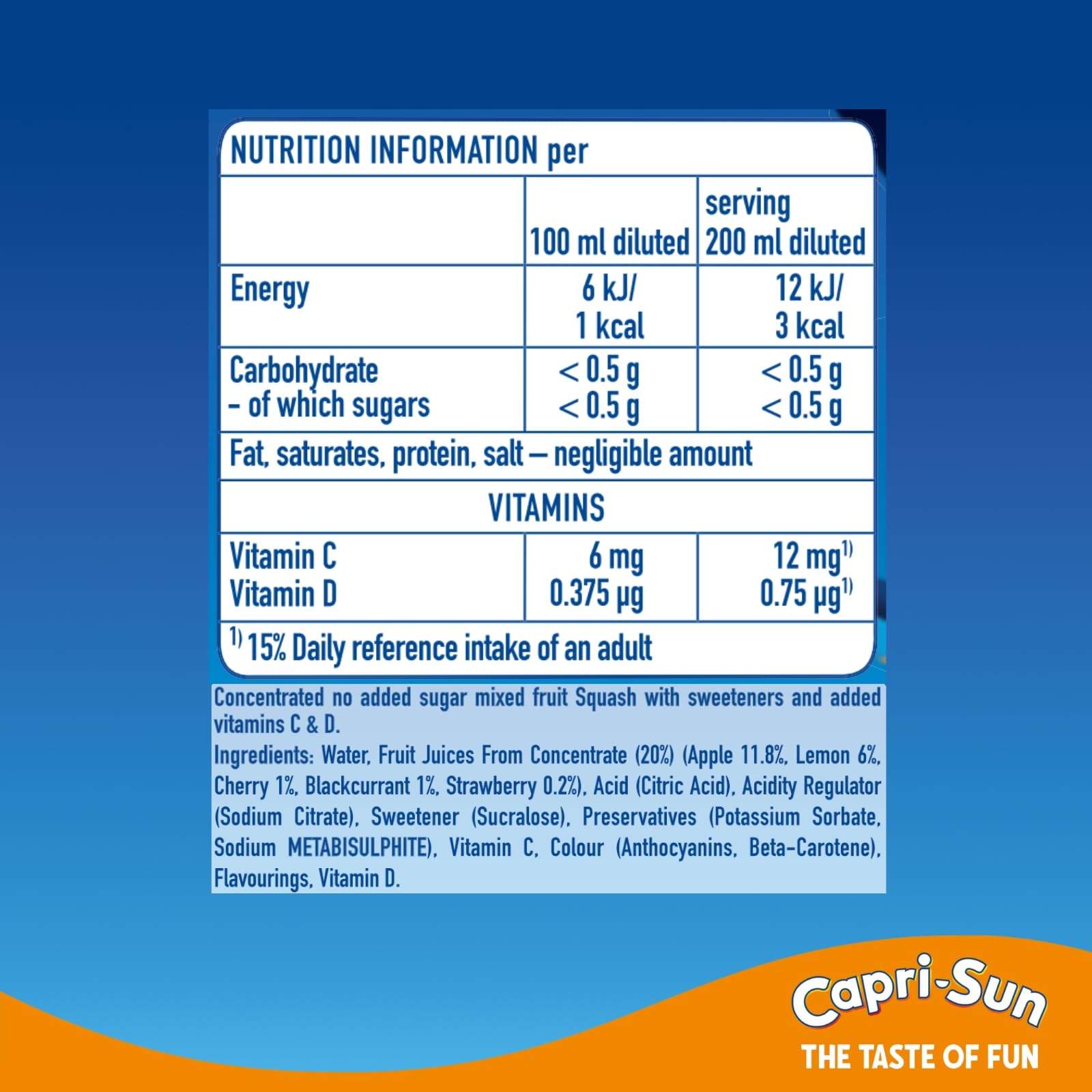 Capri-Sun Monster Alarm Squash (1 Litre) - No Added Sugar, Double Strength 3