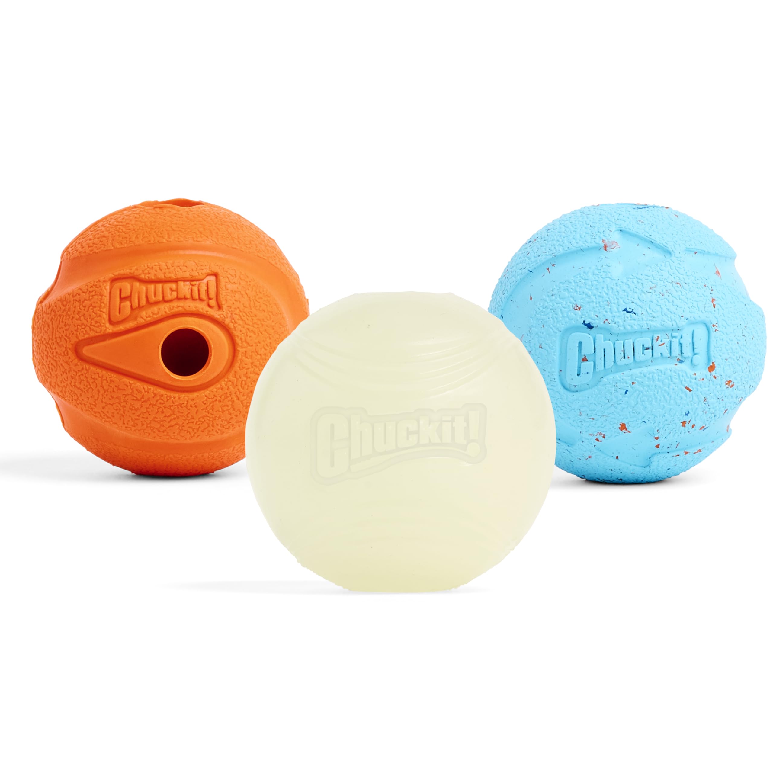 Chuckit! Fetch Medley 3 Pack - Max Glow, Rebounce, Whistler | Medium | Launcher Compatible 1