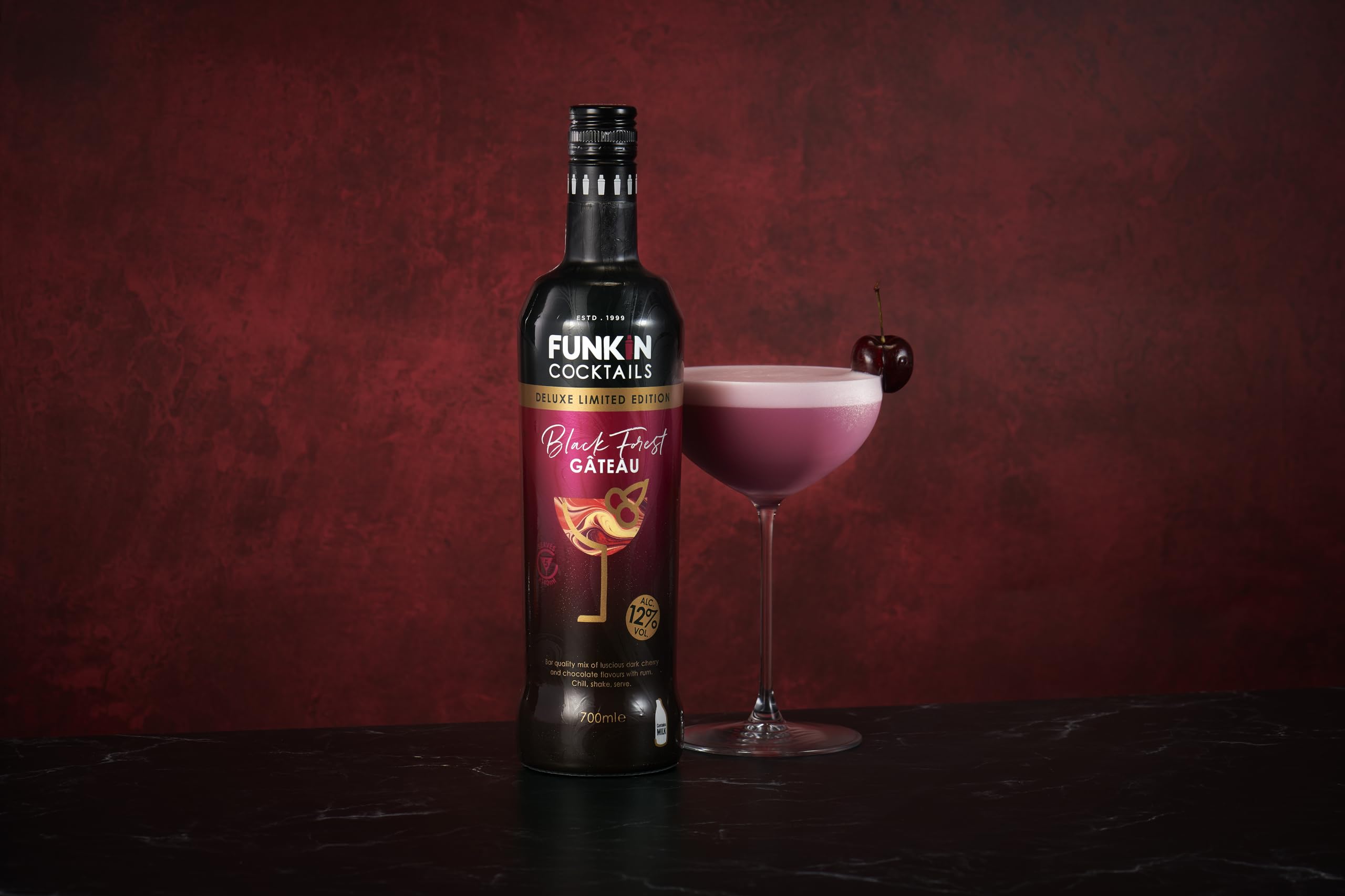 Funkin Cocktails Black Forest Gateau Ready to Drink Cocktail | 12% ABV | 700ml Bottle 5