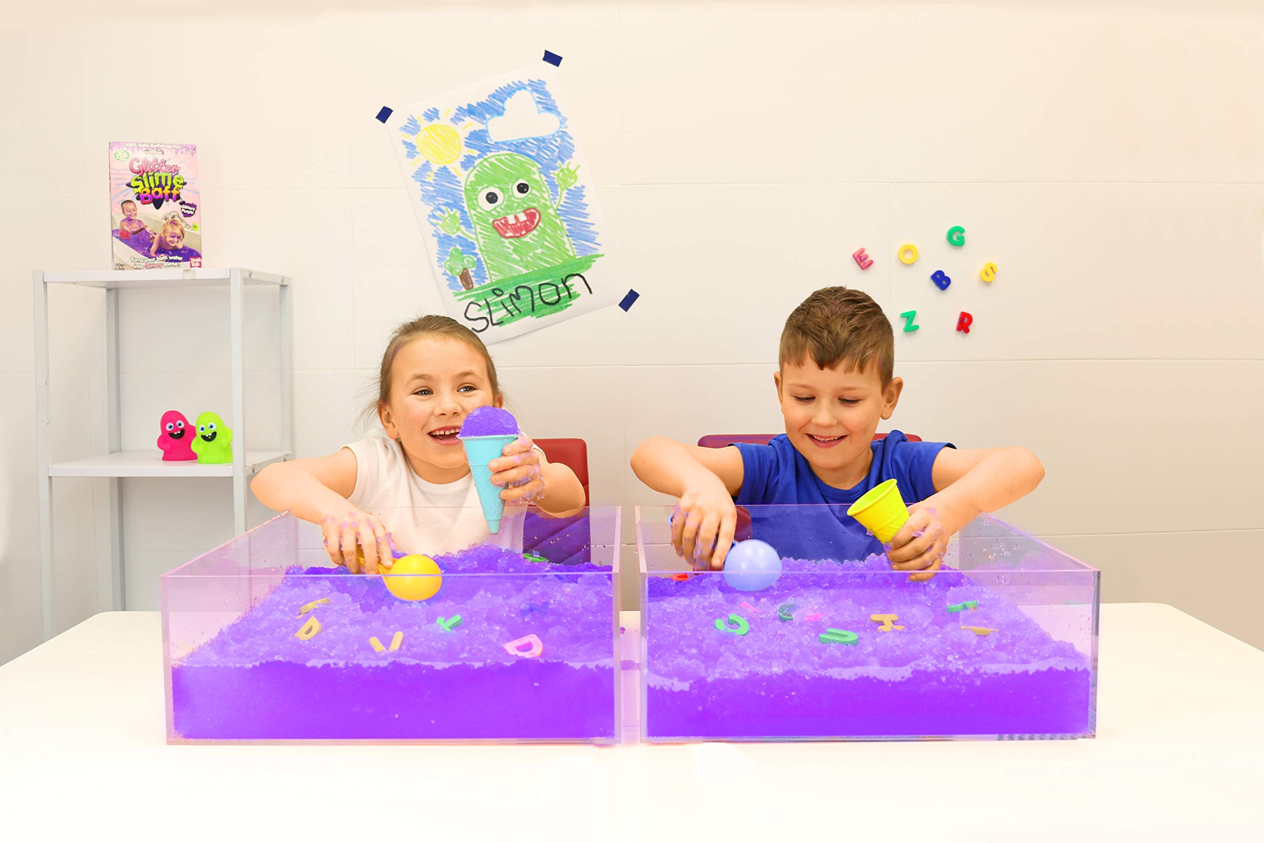 Zimpli Kids Eco Glitter Gelli Baff Purple - Biodegradable Sensory Bath Toy for Messy Play