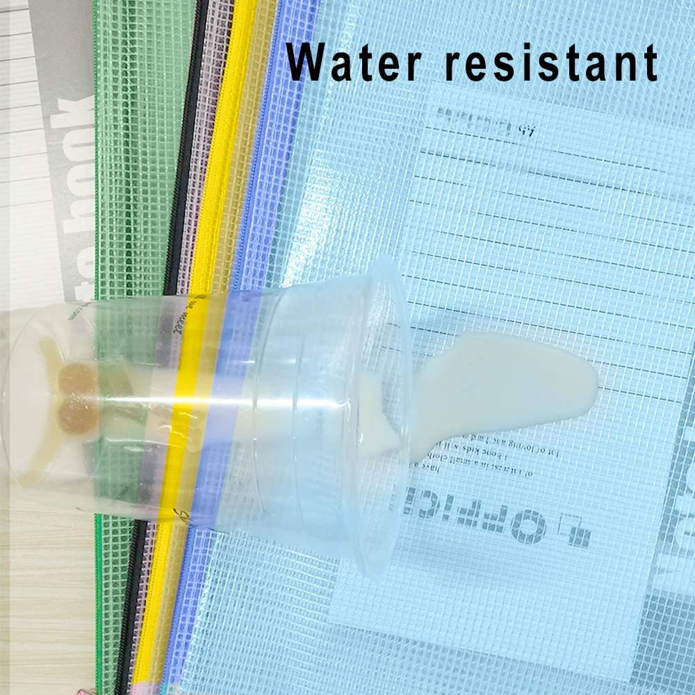 GoodtoU A4 Plastic Zip Lock Wallets - 36 Pack, Water Resistant Mesh Document Folders 3