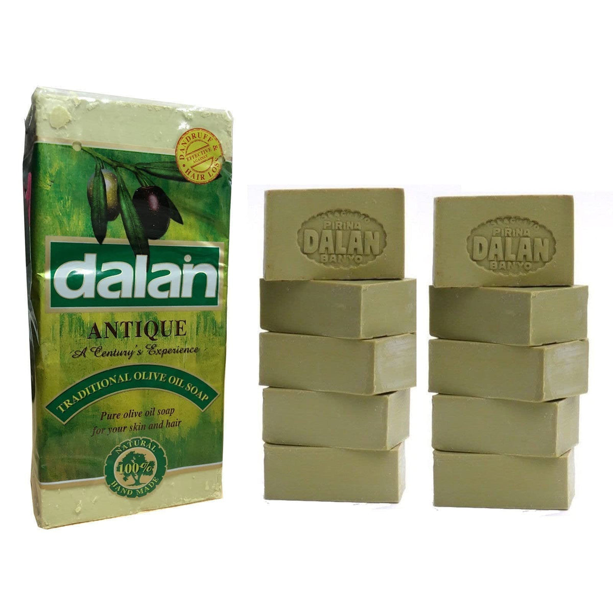 Dalan Antique 100% Olive Oil Soap - 5 Bars, 180 g Each