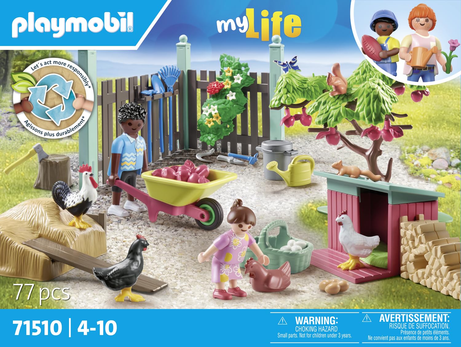 Playmobil Little Chicken Farm Playset - Nature-Inspired Living | Ages 4+ | 77 Pieces 4