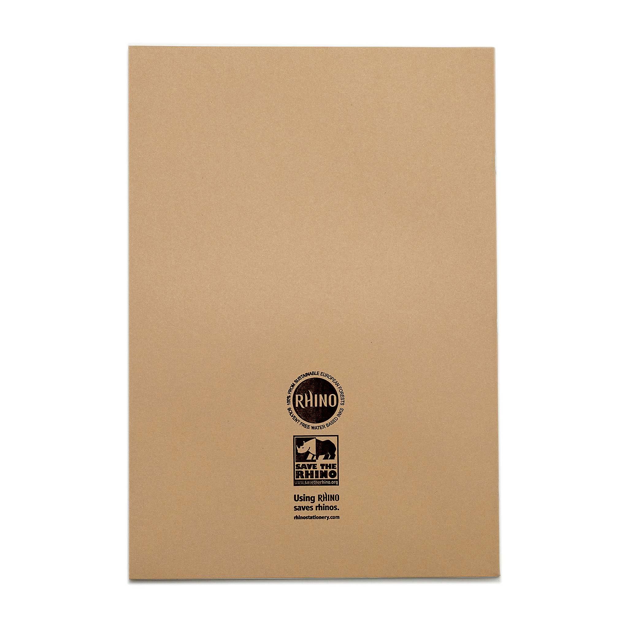 Rhino A4 Blank Paper Composition Notebooks - 64 Pages, 10 Pack, Buff Cover 5