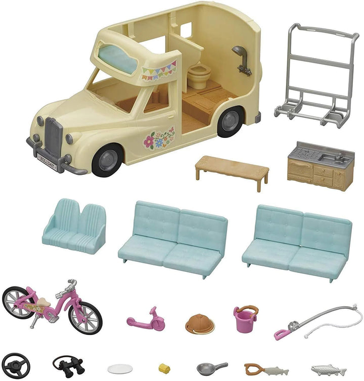 Sylvanian Families Family Campervan Playset - Seats 7 with Camping Accessories