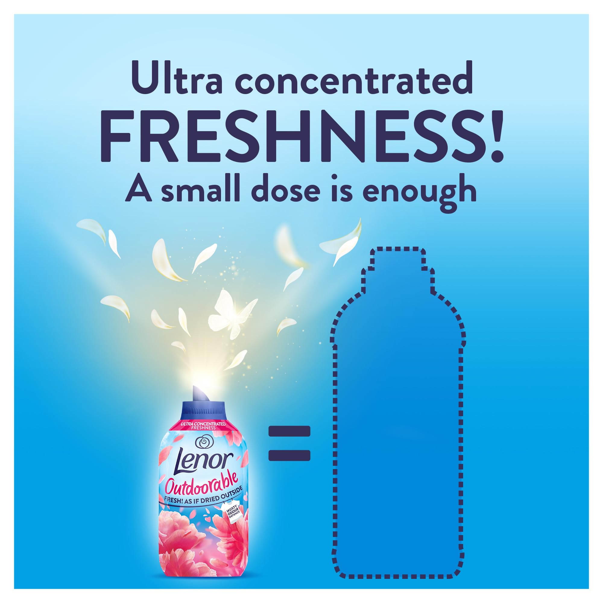 Lenor Outdoorable Liquid Fabric Softener - Floral Fresh Scent | 105 Washes | 1.47L 5