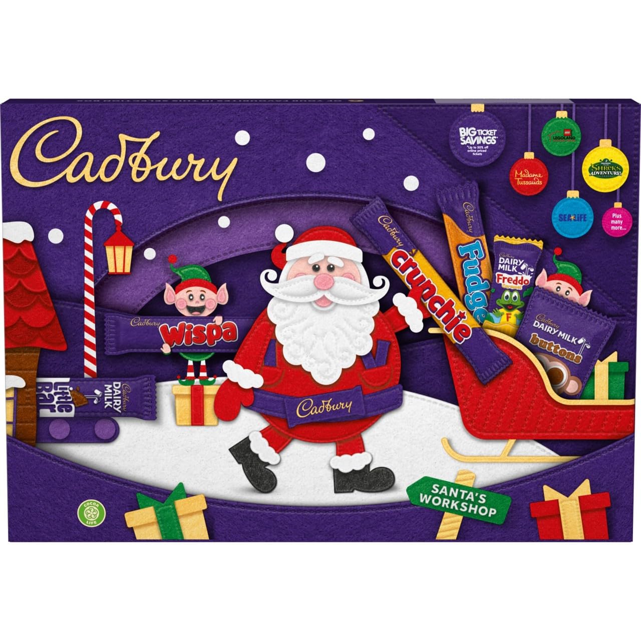 Cadbury Festive Chocolate Selection Box, Perfect Stocking Filler Gift, Incl 5