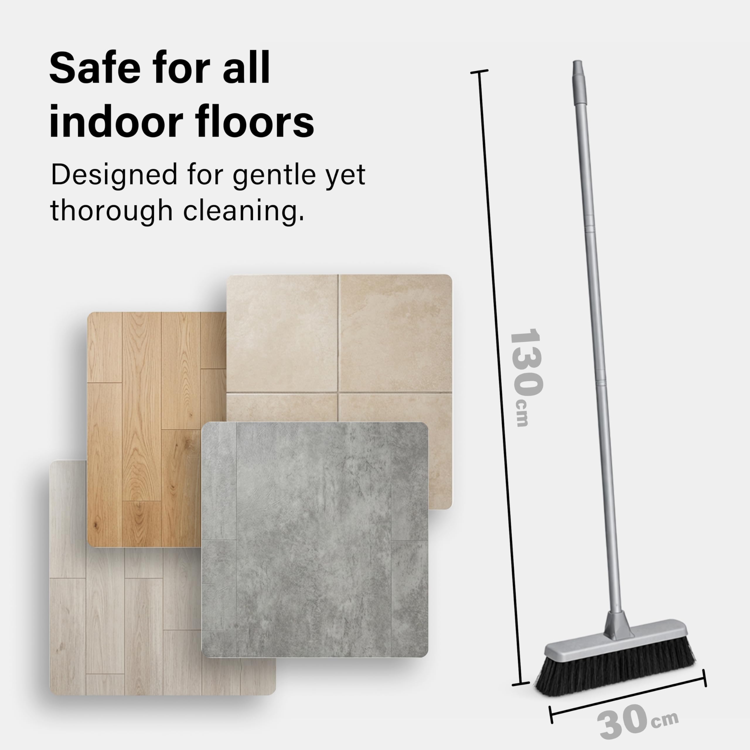 Ofah Hand Broom - Soft Bristles for Dust-Free Indoor Cleaning | Grey Plastic 5