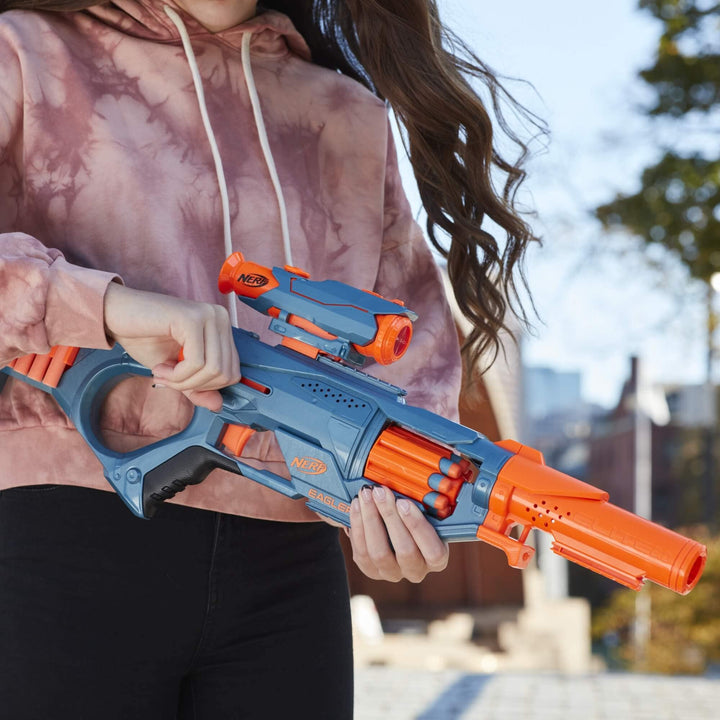 Nerf Elite 2.0 Eaglepoint RD-8 Blaster - 8-Dart Drum, Detachable Scope, 16 Darts, Bolt Action