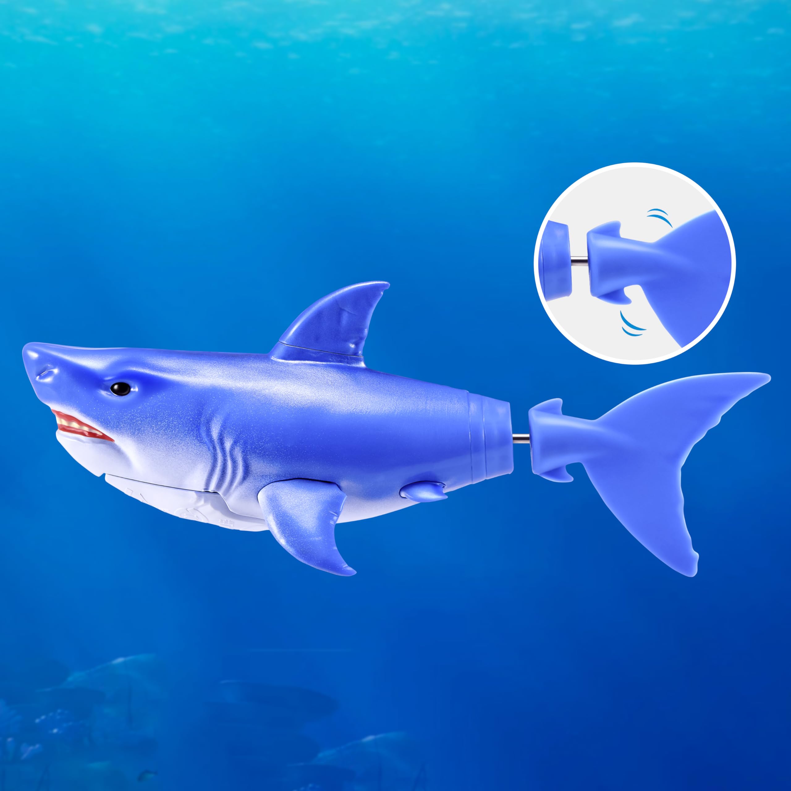 Robo Alive Robo Shark Water Activated Swimming Toy - 2 Pack Blue | Ages 3+ | Plastic 3