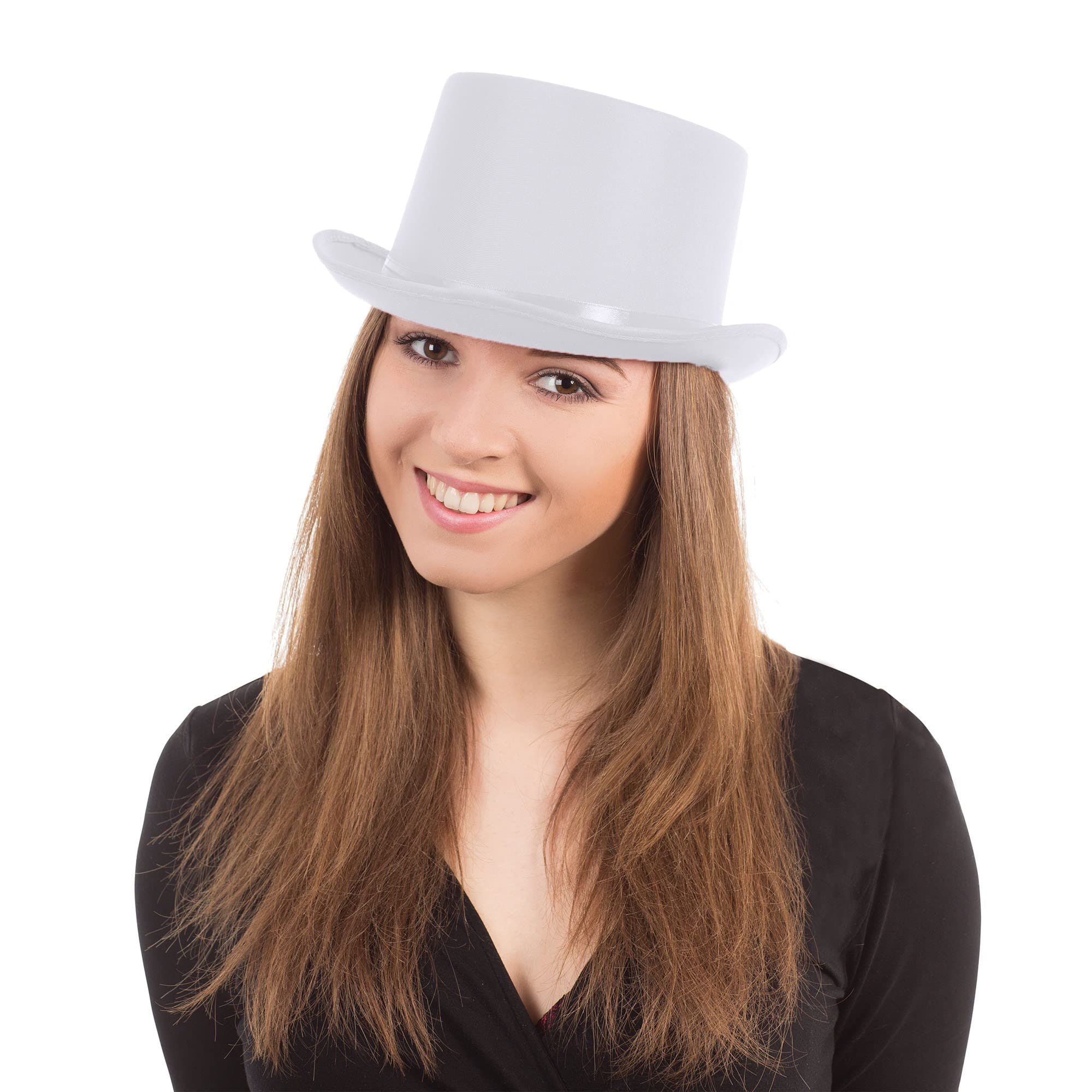 Bristol Novelty BH501 Red Satin Top Hat, One Size, Adult Costume Accessory