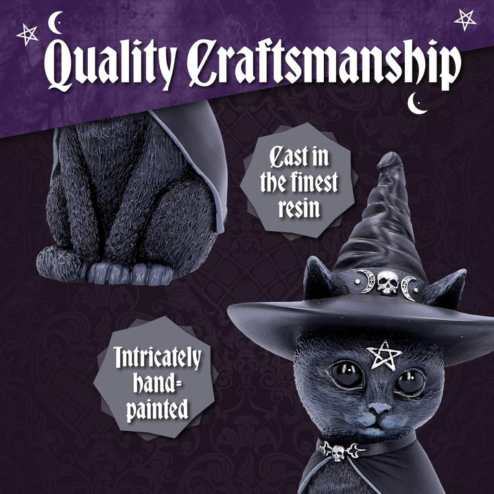 Nemesis Now Cult Cuties - Purrah Witches Hat Occult Cat Figurine