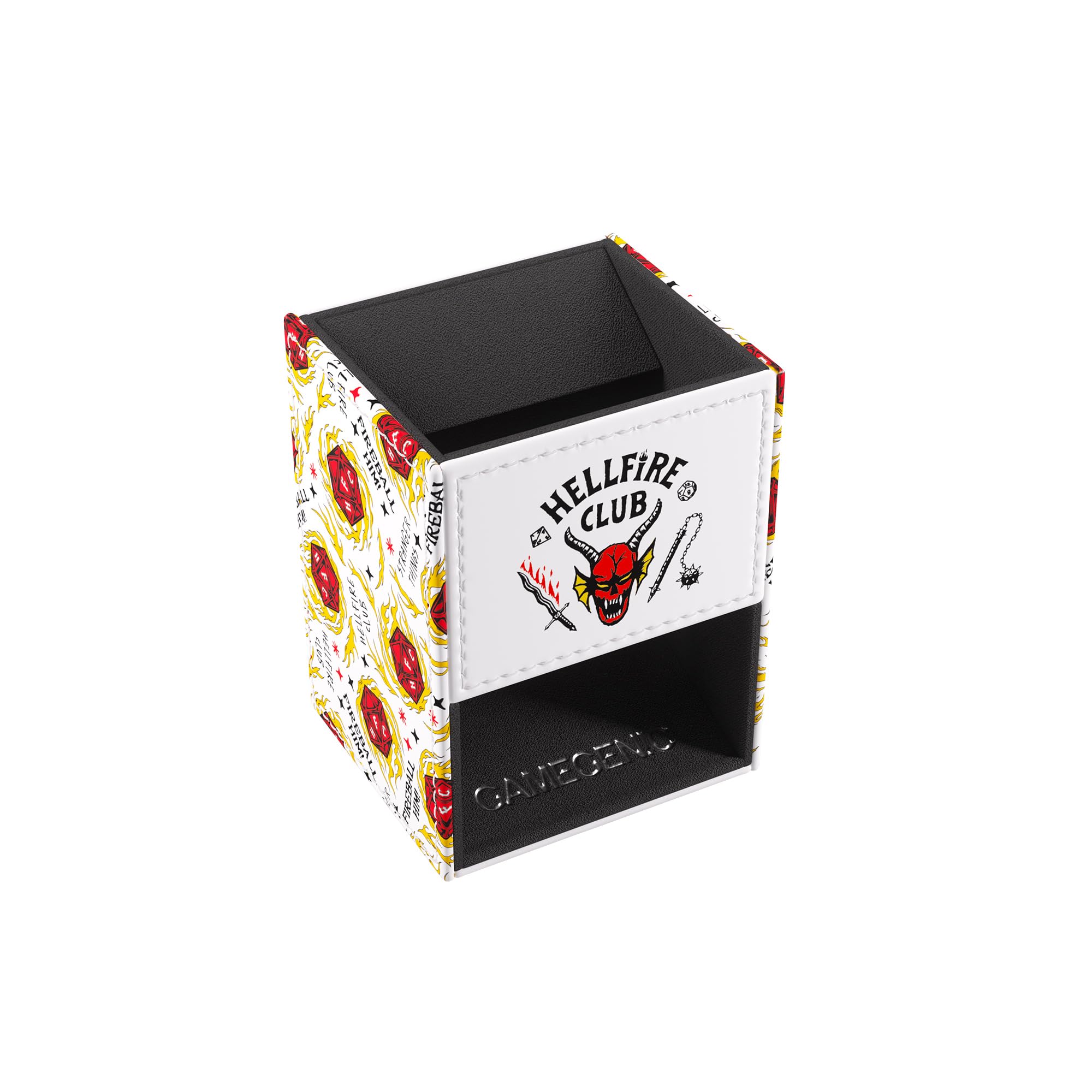 Gamegenic Stranger Things Hellfire Club Dice Tower and Cube Storage Box | Faux Leather 4