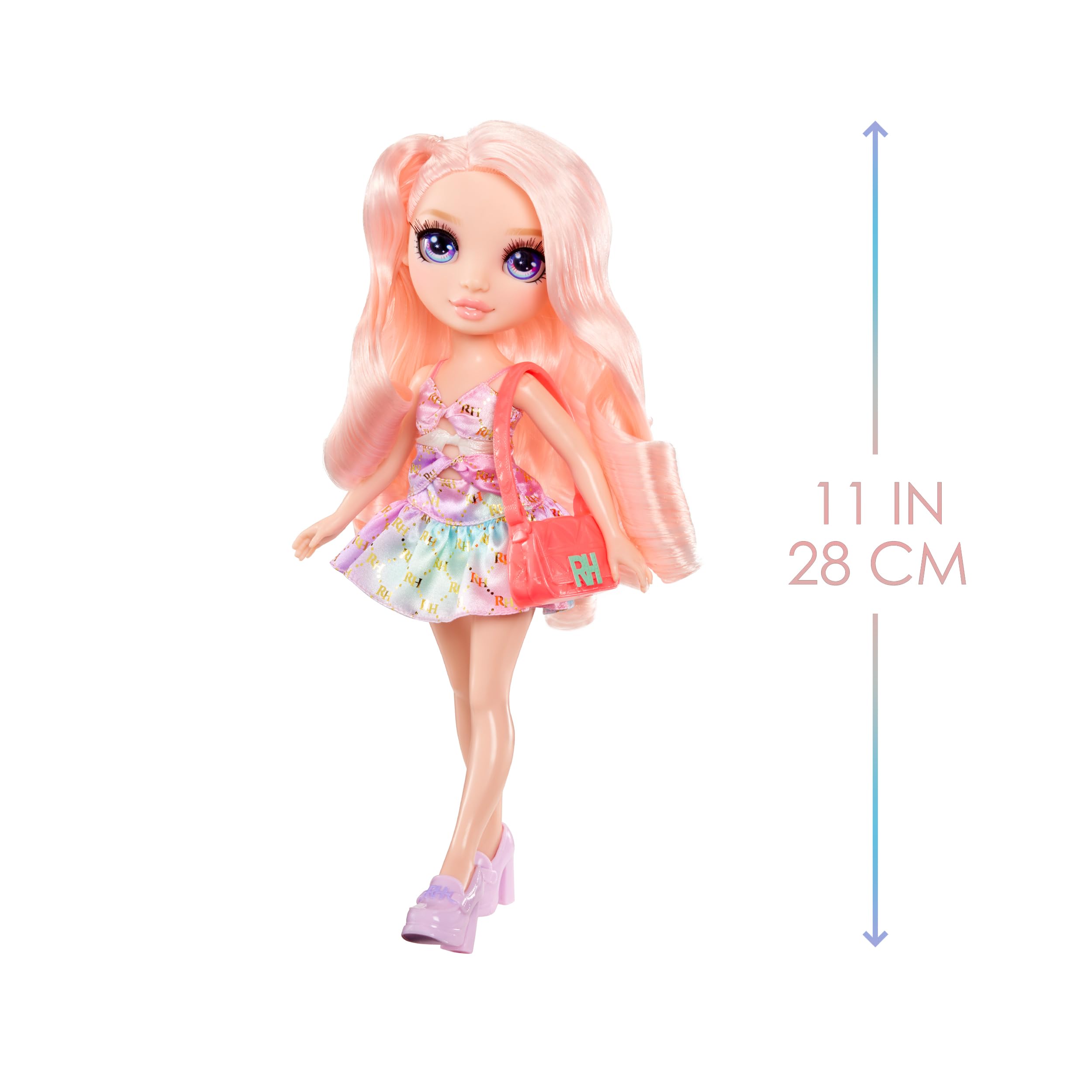 Rainbow High Bella Fashion Doll - 11-inch Posable Figure with Pink Outfit & Handbag | Ages 4+ 3