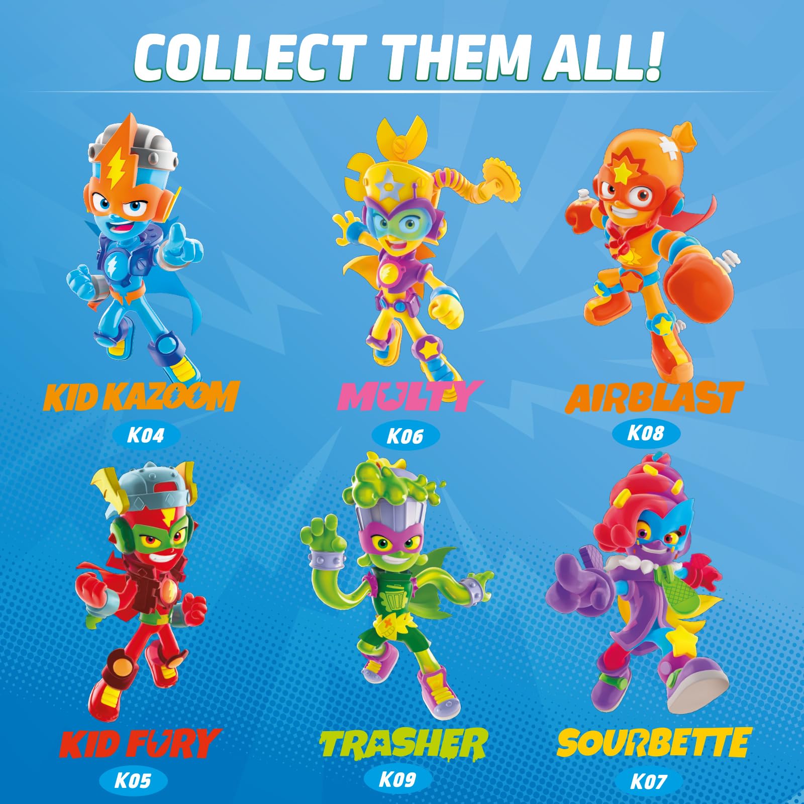 SUPERTHINGS RIVALS OF KABOOM Kid Kazoom Action Figure - Articulated, Firing Mechanism | 8.5 cm 6