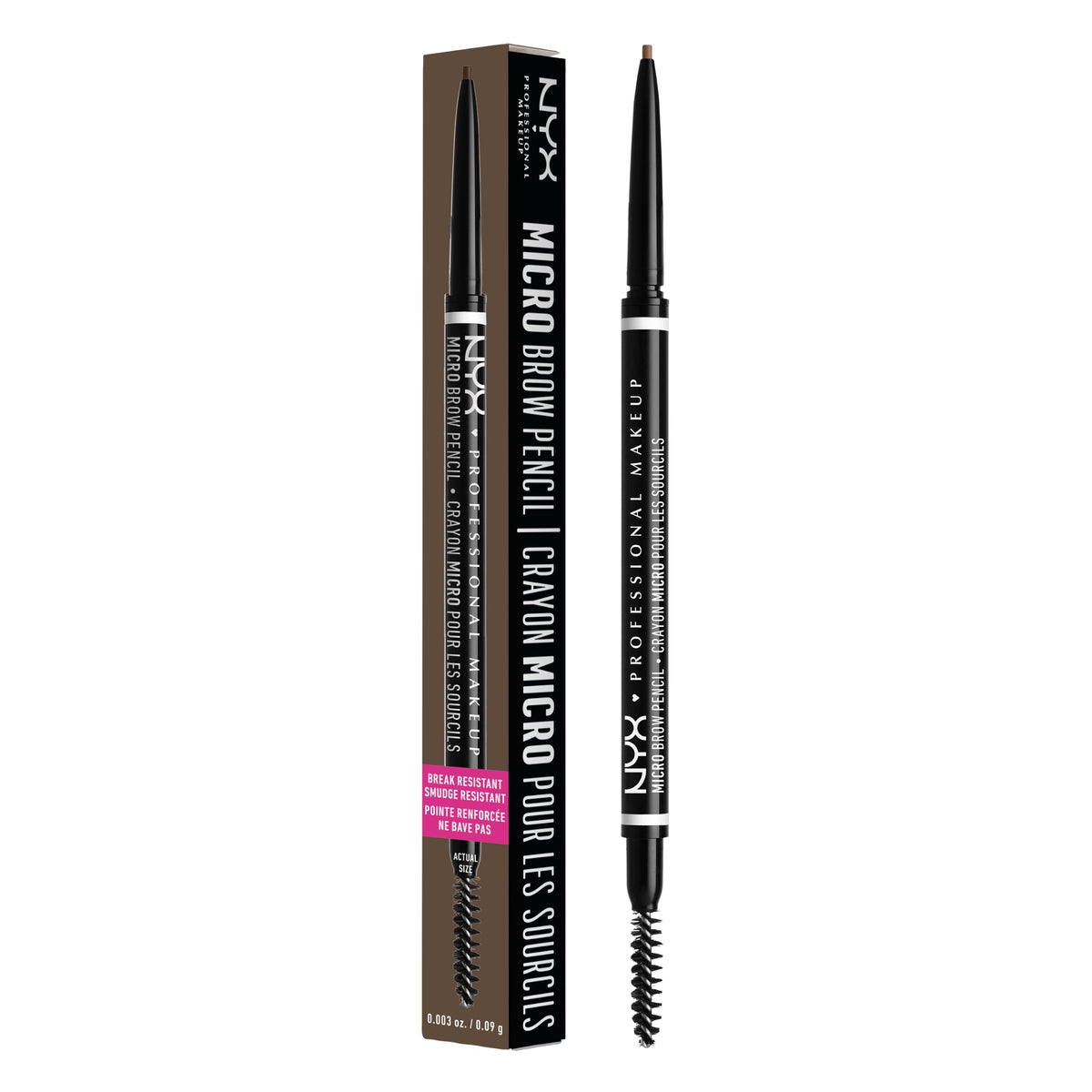NYX PROFESSIONAL MAKEUP Micro Brow Pencil - Dual-Ended, Ultra-Fine Tip, Vegan Formula, Shade: Taupe