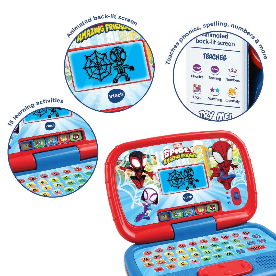 VTech Spidey Learning Laptop - Interactive Educational Toy for Ages 3-6 2