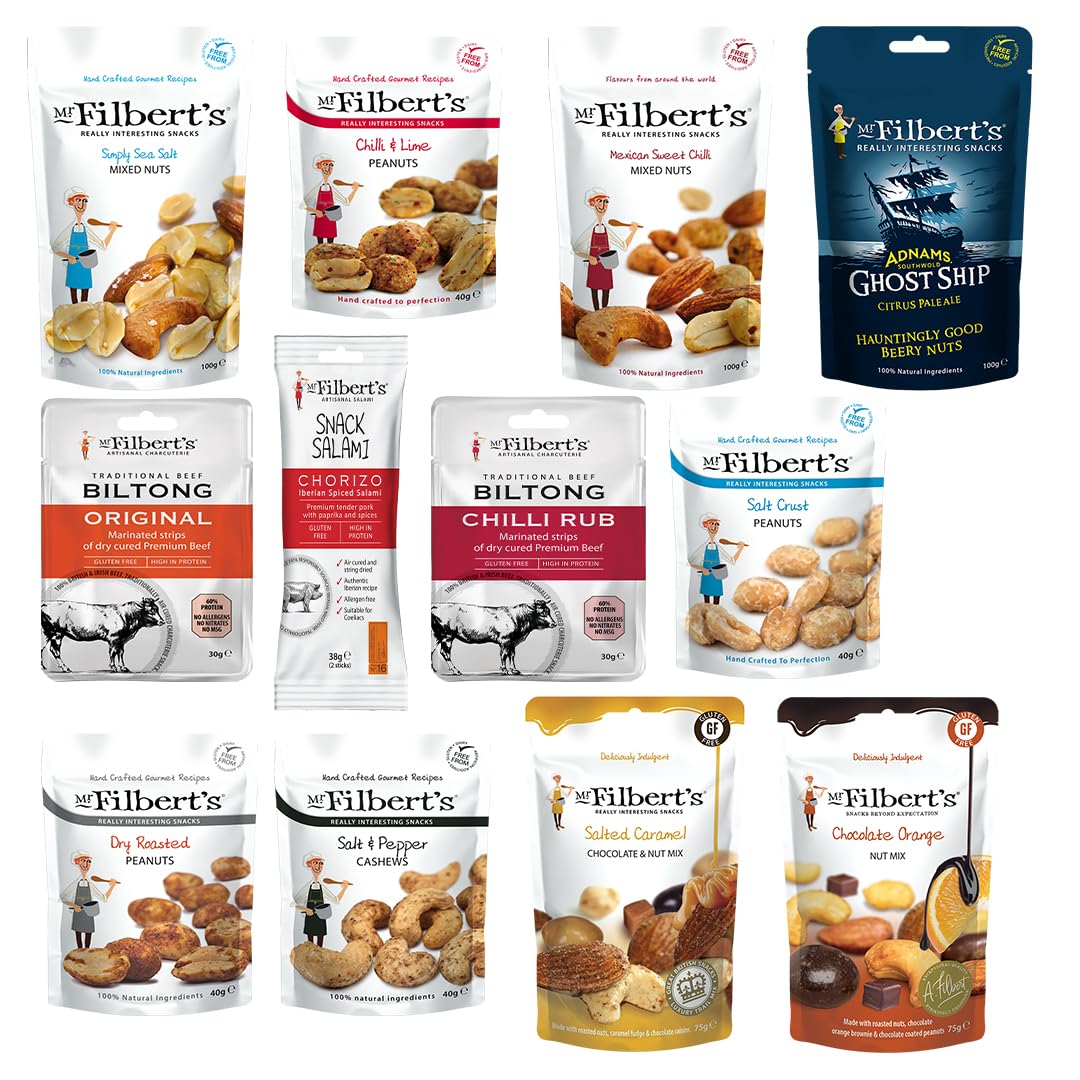 Mr Filbert's For Him Selection Box - Nuts, Olives & Cured Meats Snack Gift