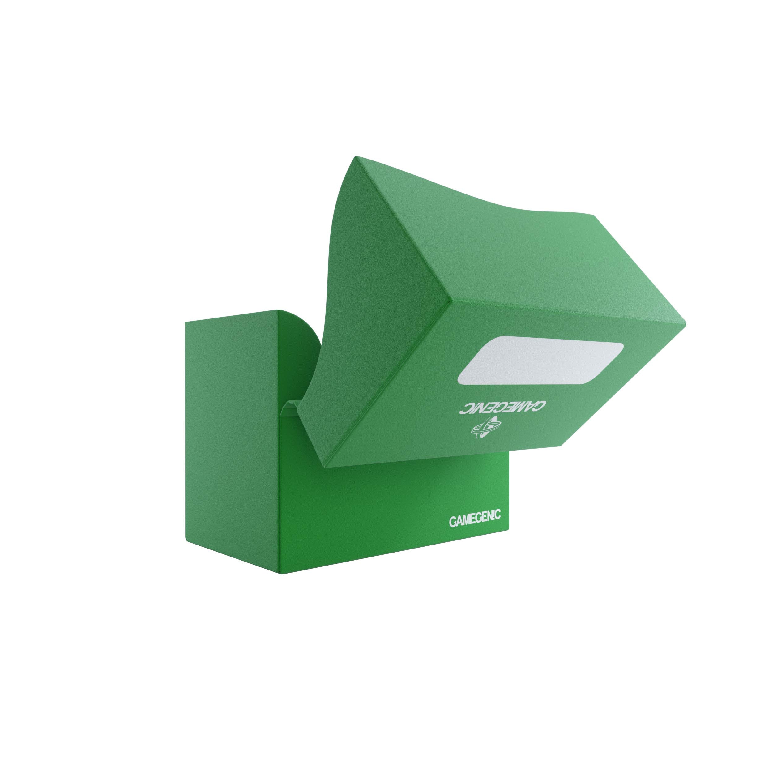 Gamegenic 80-Card Side Holder - Sideloading Deck Box with Cobra Neck, Green 4