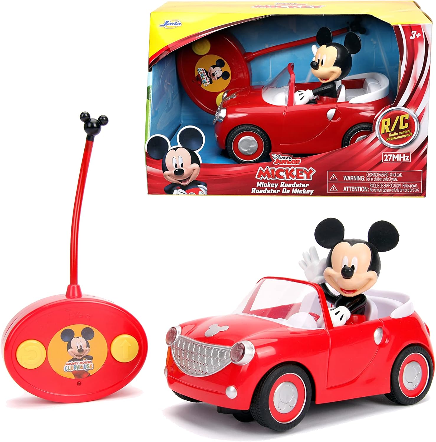 Mickey Mouse Remote Control Roadster - Red - Disney Licensed Vehicle for Kids 3+ 1