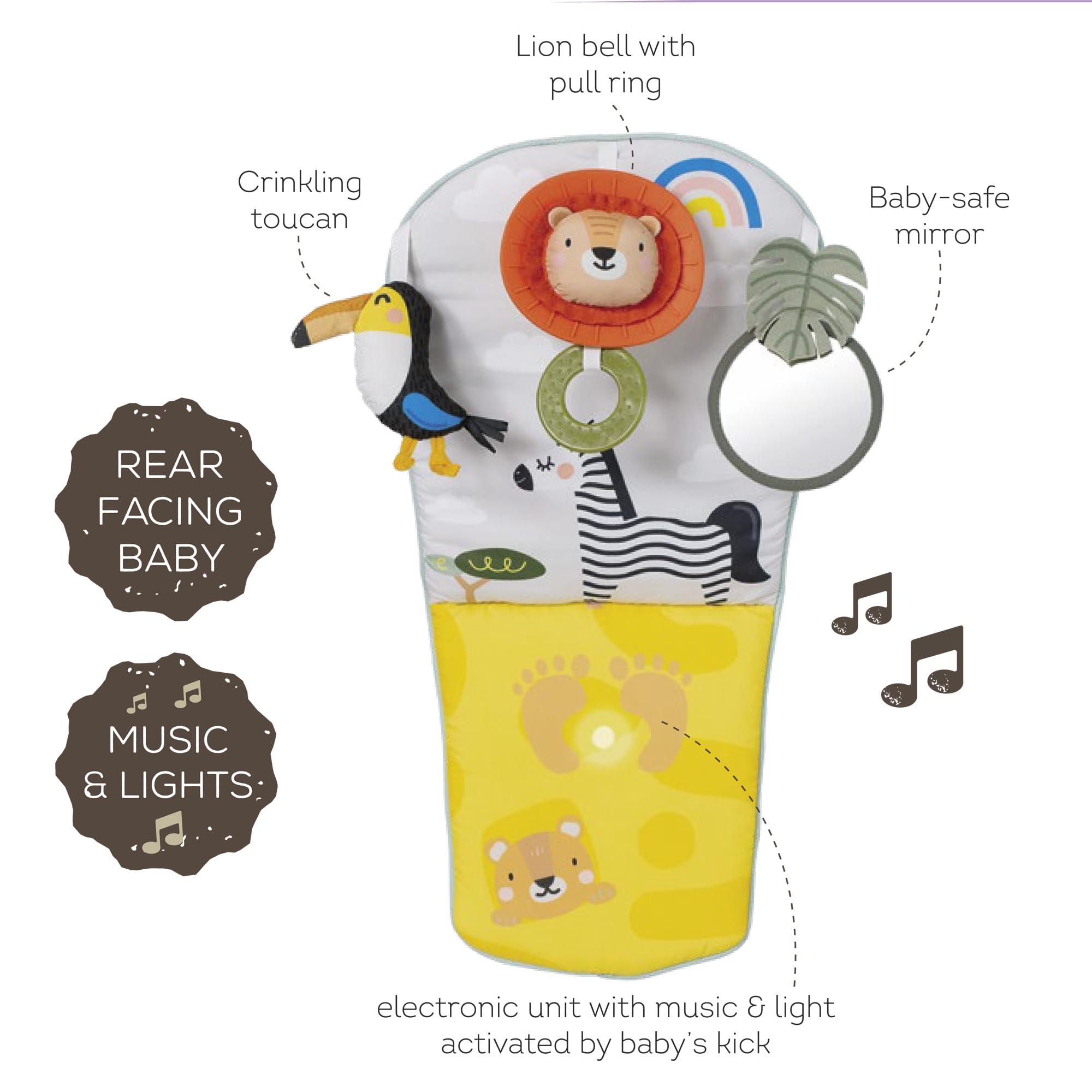 Taf Toys Savannah Play & Kick Car Toy - Sensory Activity Toy for Rear-Facing Babies 14