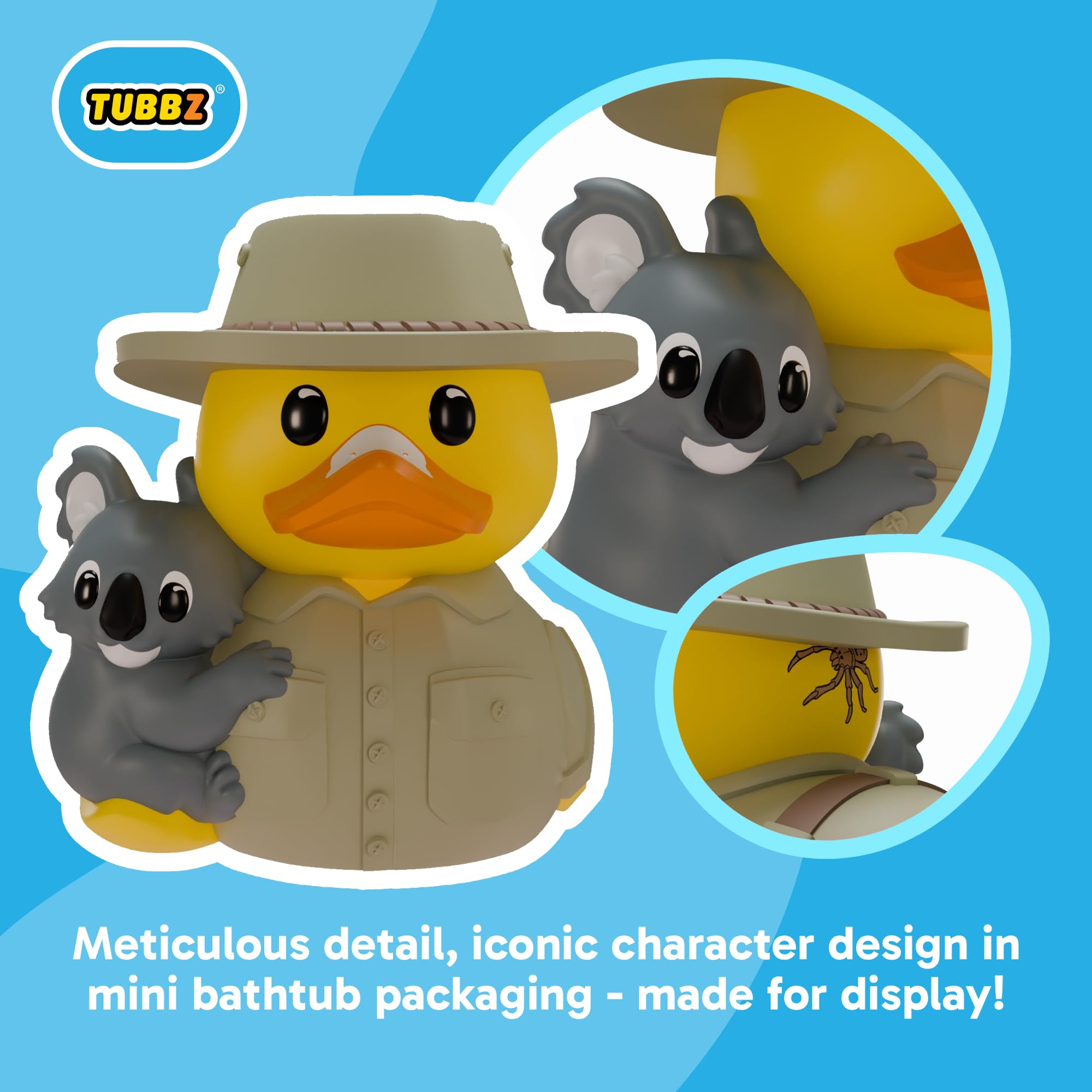 TUBBZ Mini Collectible Figure - Travel Australia Cosplaying Rubber Duck | 5 cm Vinyl Statue