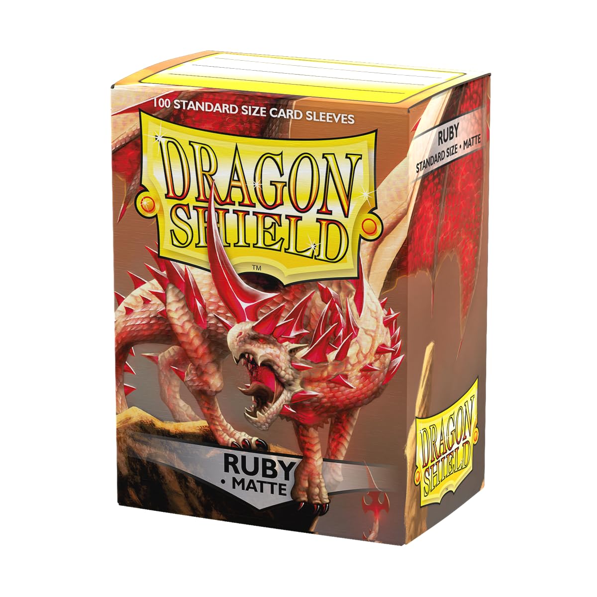 Dragon Shield Matte Standard Size Sleeves 100pk - Ruby, Multicoloured 3